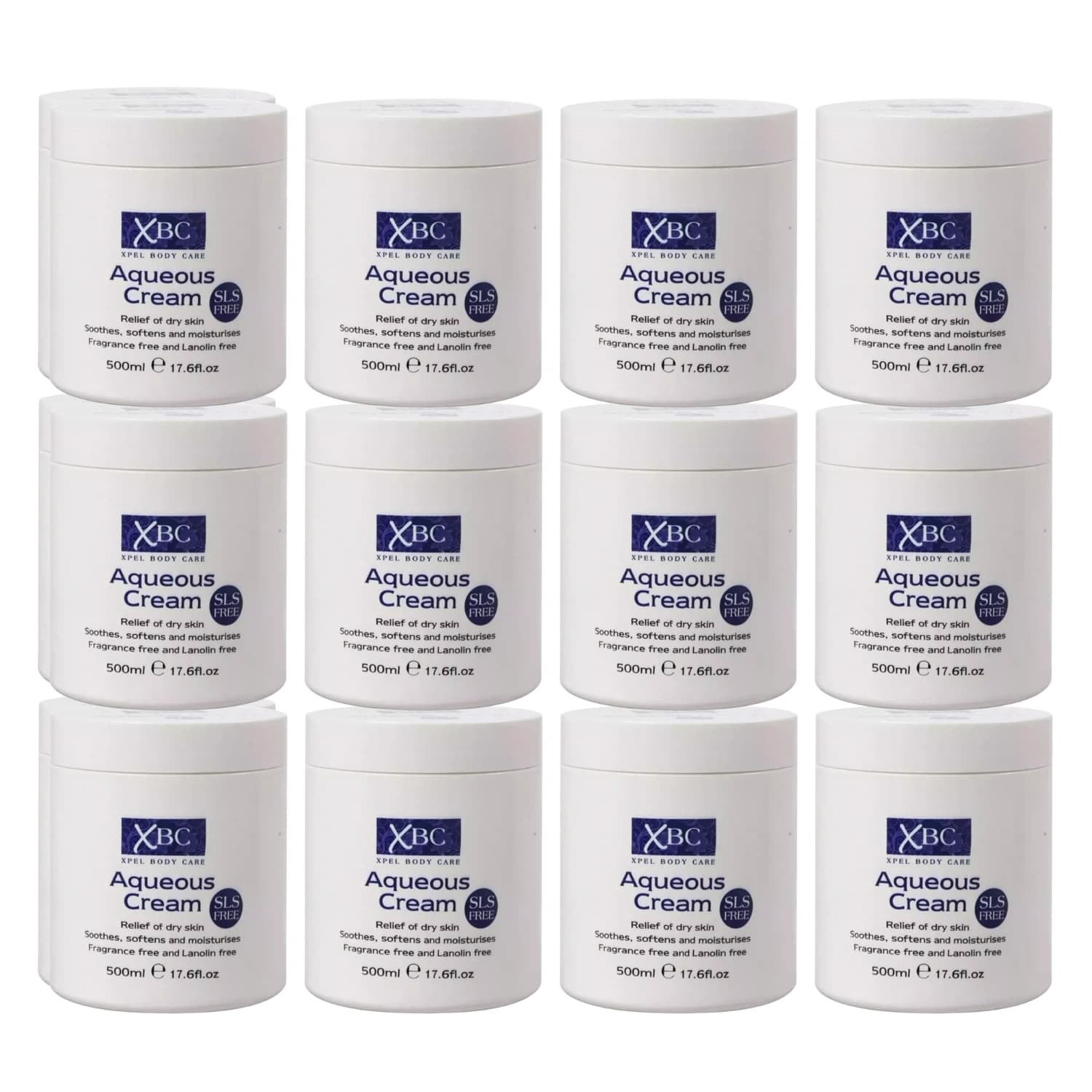 Xpel Aqueous Cream 500ml - Pack of 12