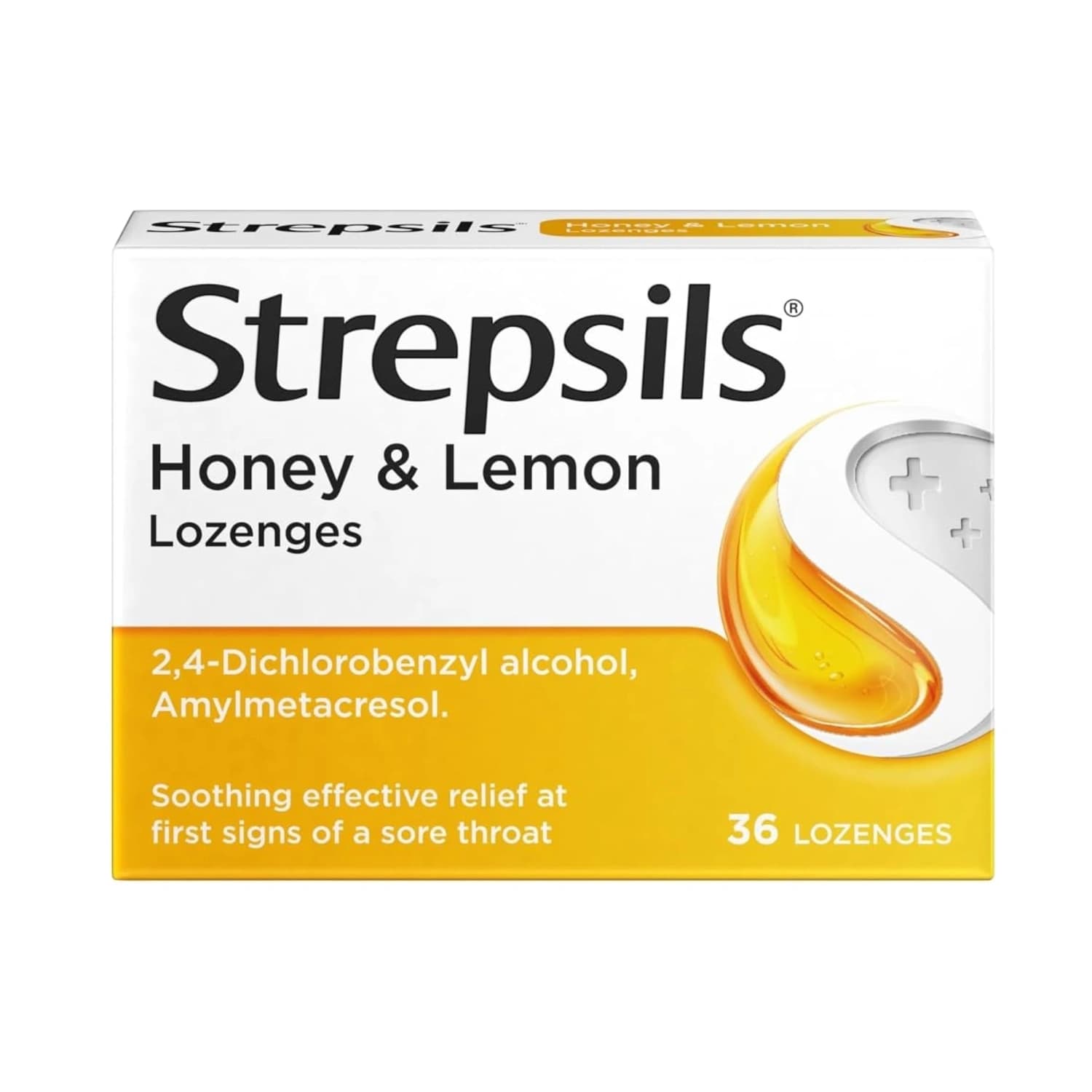 Strepsils Honey Lemon Lozenges, 36 Count