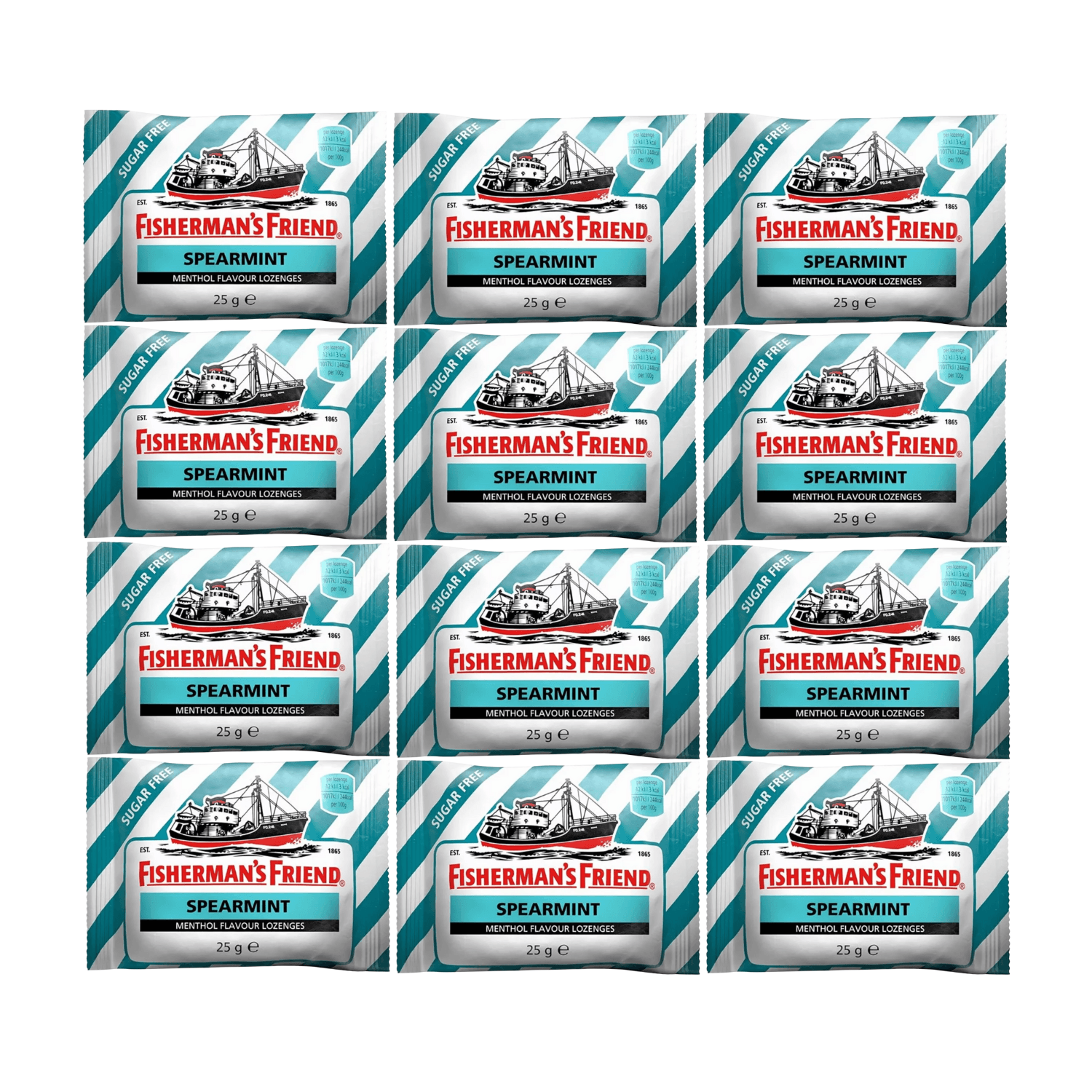 Fisherman's Friend Spearmint Stripe 25g - Pack of 12