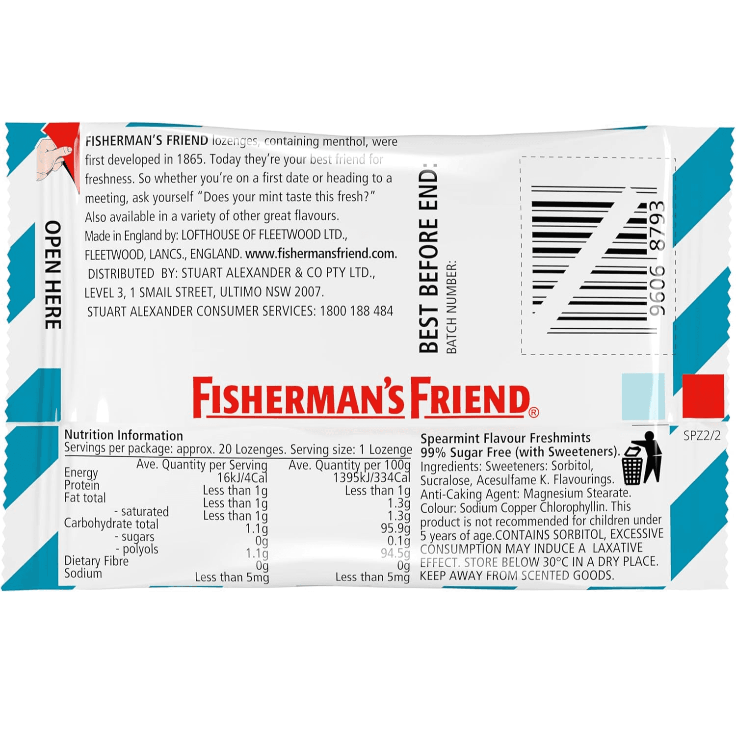 Fisherman's Friend Spearmint Stripe 25g - Pack of 24
