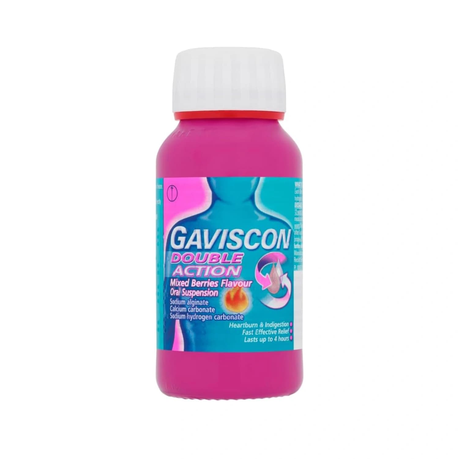 Gaviscon Double Action Liquid Heartburn Indigestion Mixed Berry 150ml