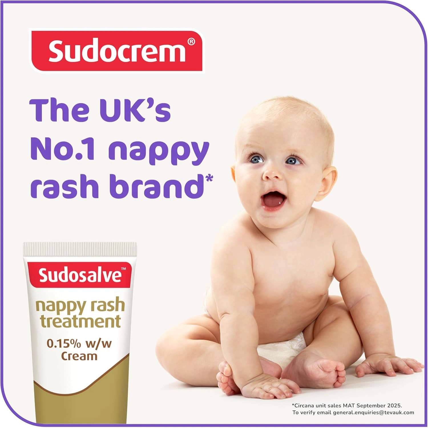 Sudosalve Nappy Rash Cream for Inflamed and Broken Skin 25g