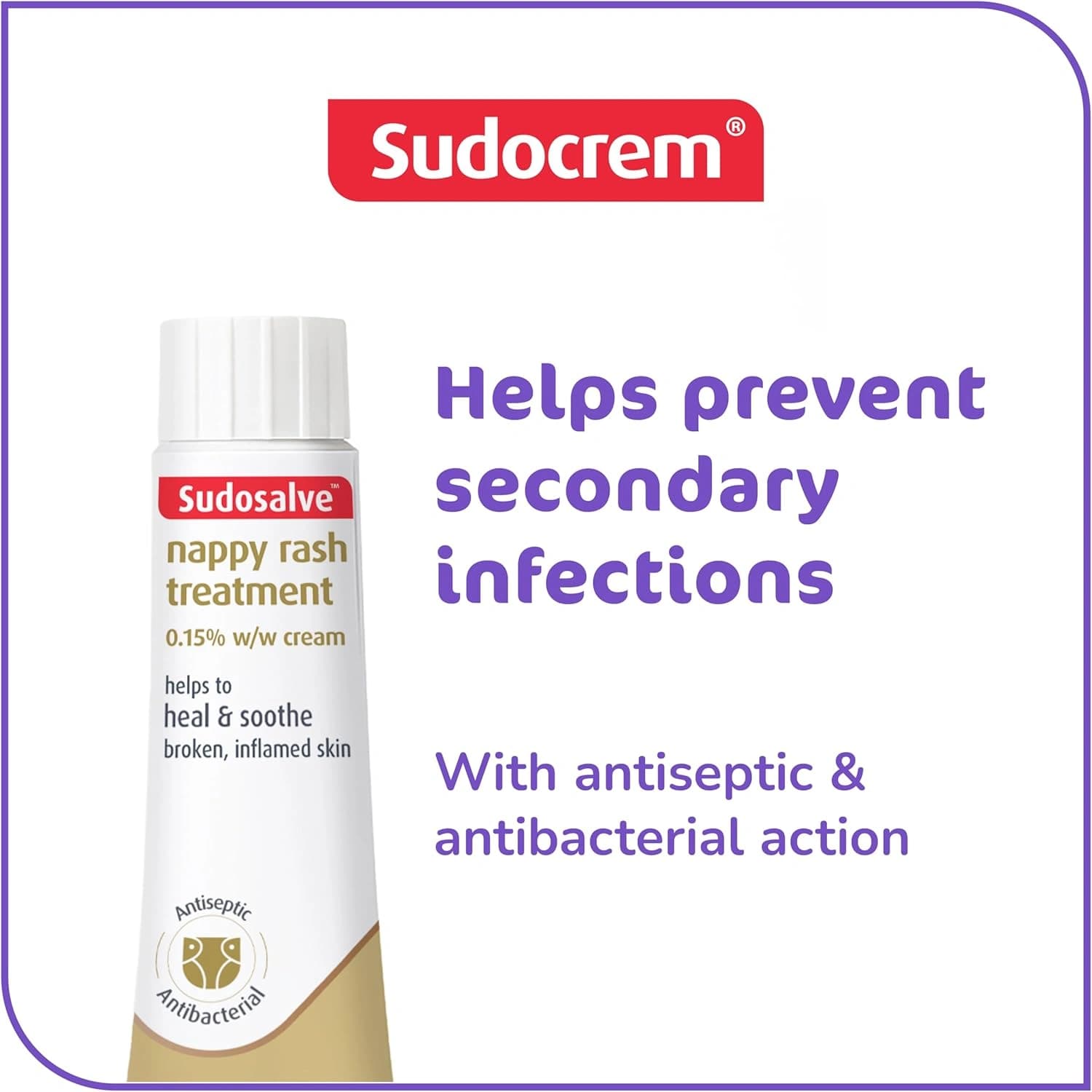 Sudosalve Nappy Rash Cream for Inflamed and Broken Skin 25g