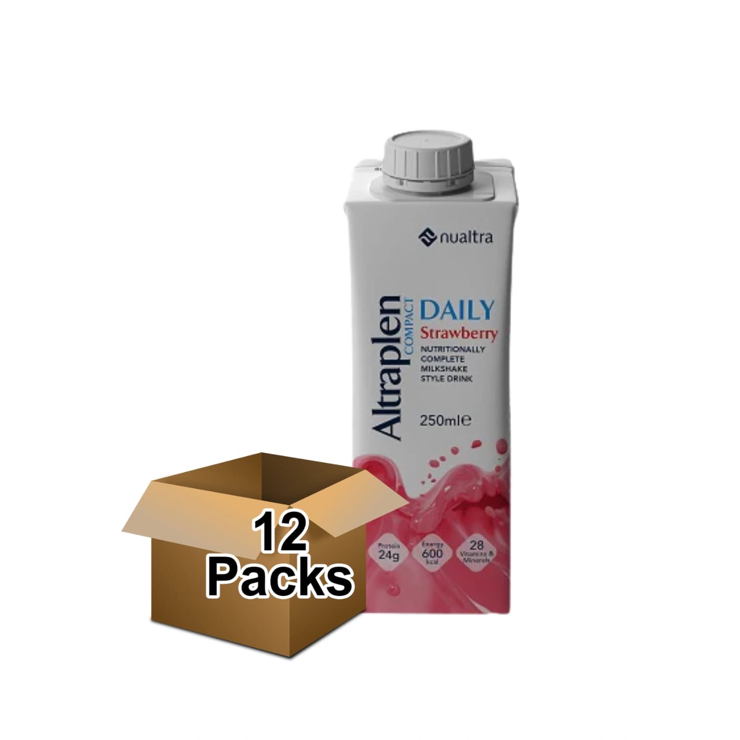 Altraplen Compact Daily Strawberry 250ml - Pack of 12