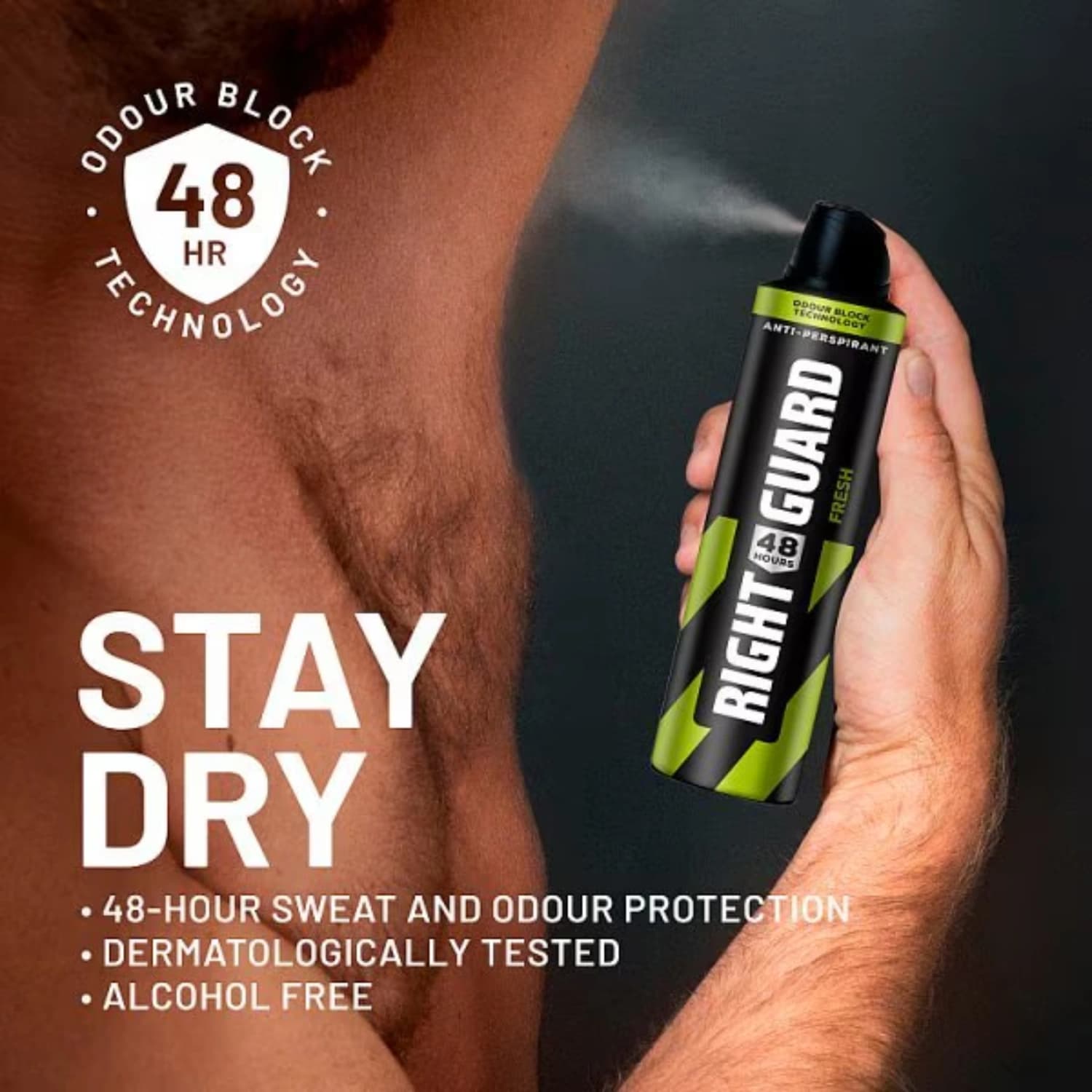 Right Guard Men 48h Anti Perspirant Deodorant Fresh 250ml