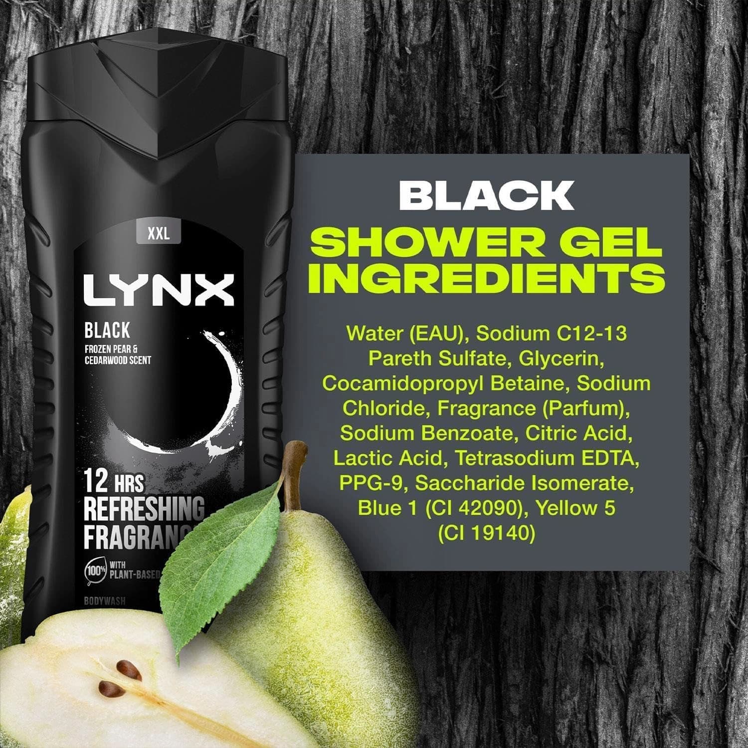 Lynx Black Shower Gel Men's Body Wash 225ml
