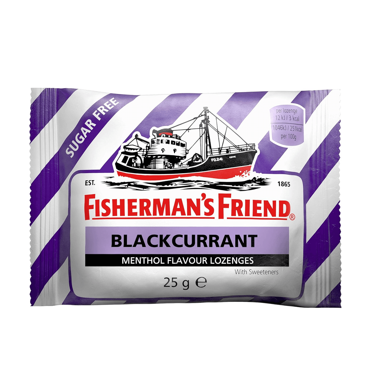 Fisherman's Friend Blackcurrant Flavour Lozenges 25g - Pack of 12
