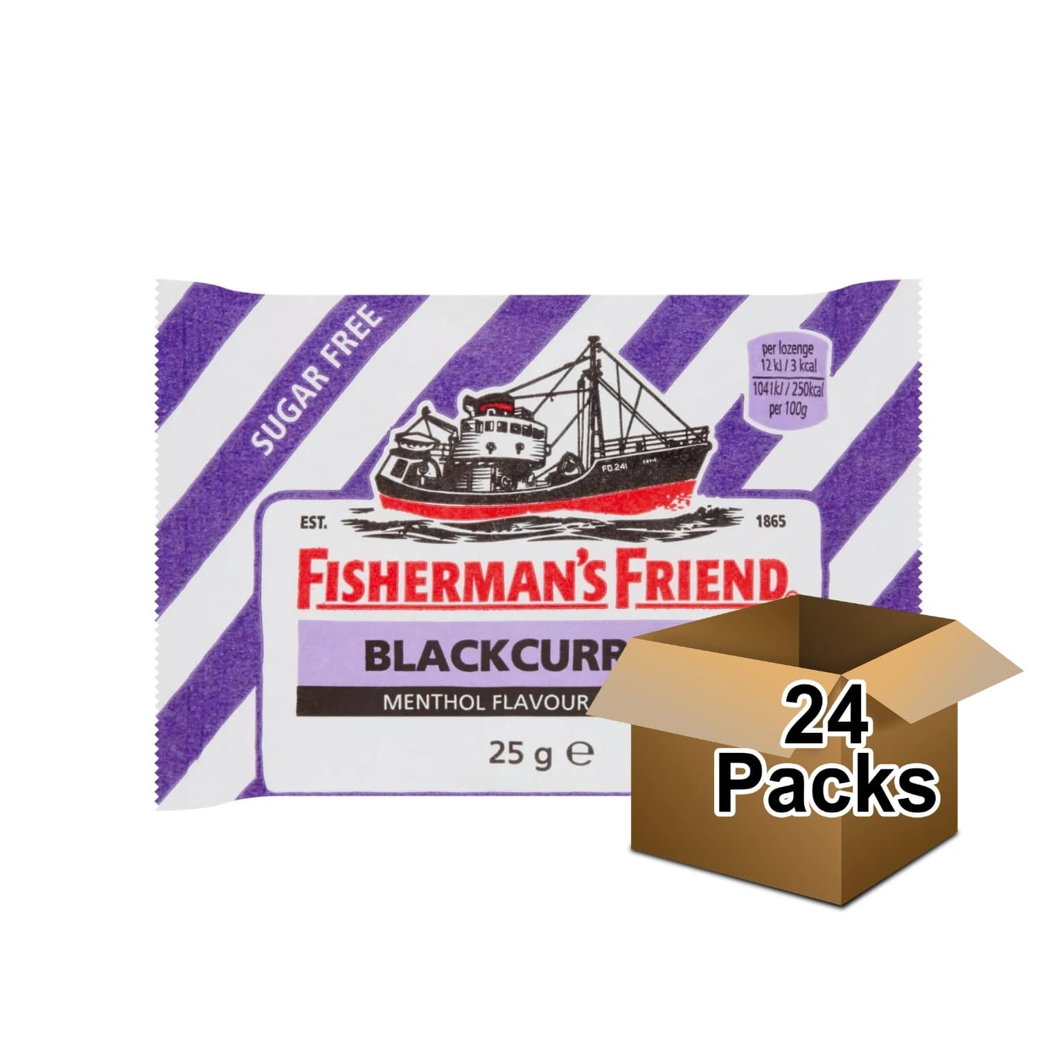 Fisherman's Friend Blackcurrant Flavour Lozenges 25g - Pack of 24