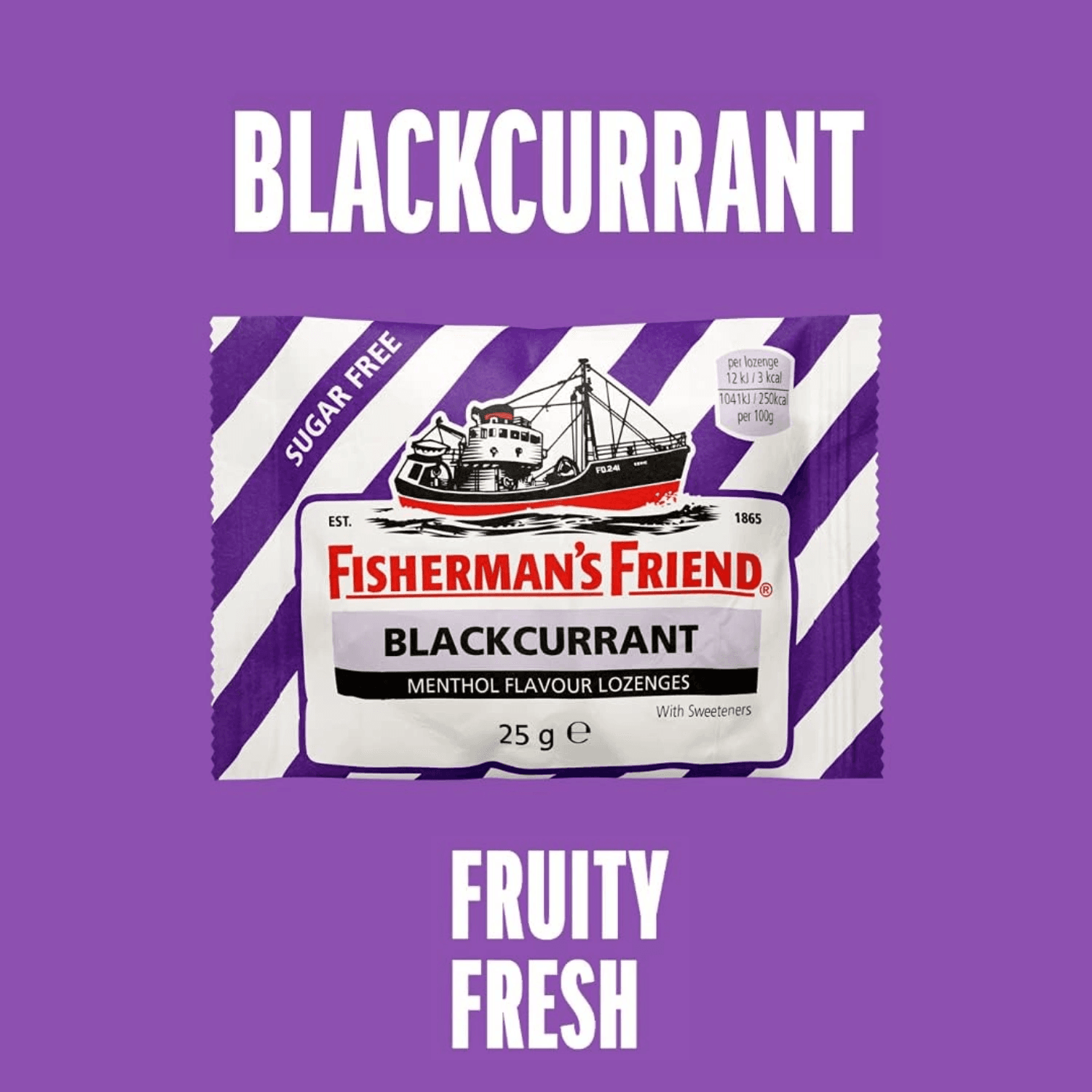 Fisherman's Friend Blackcurrant Flavour Lozenges 25g - Pack of 24