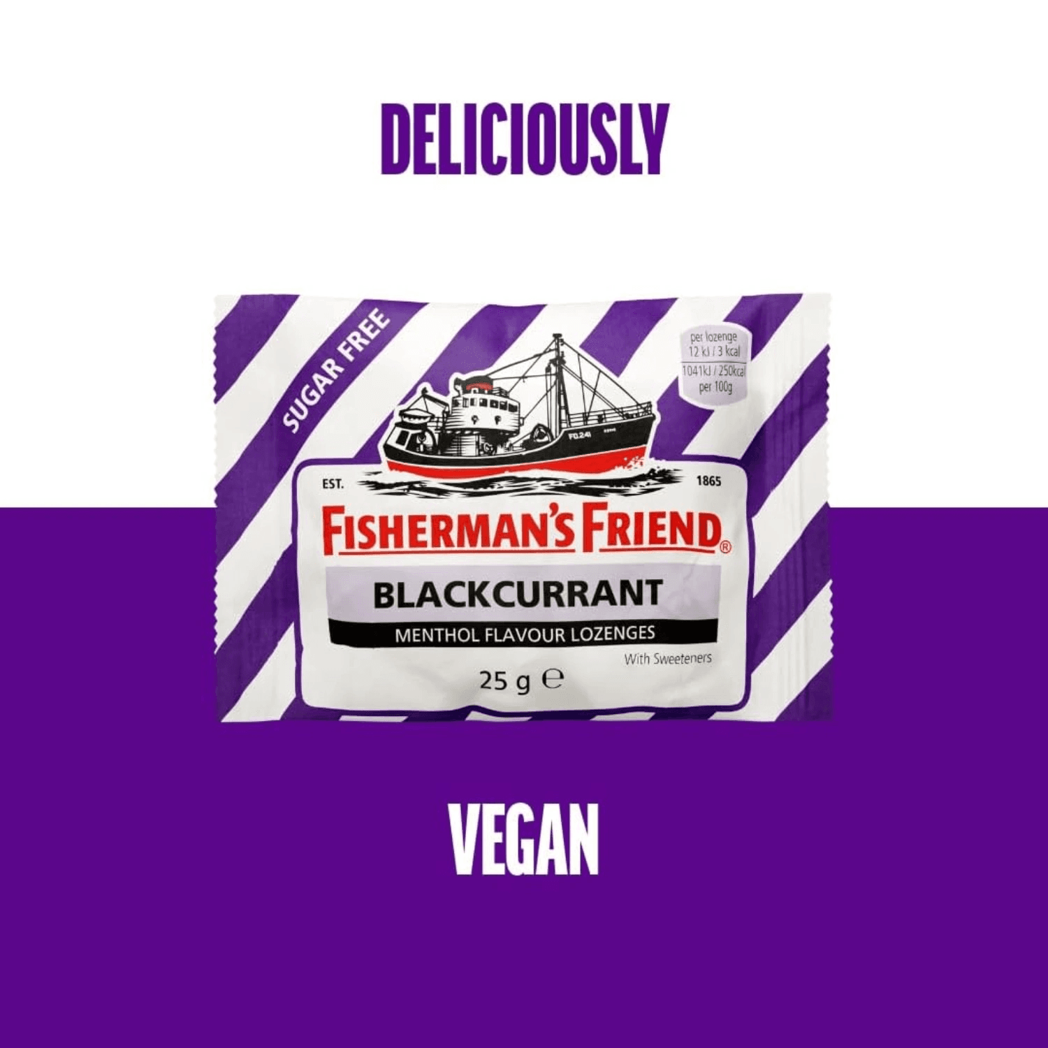 Fisherman's Friend Blackcurrant Flavour Lozenges 25g - Pack of 24