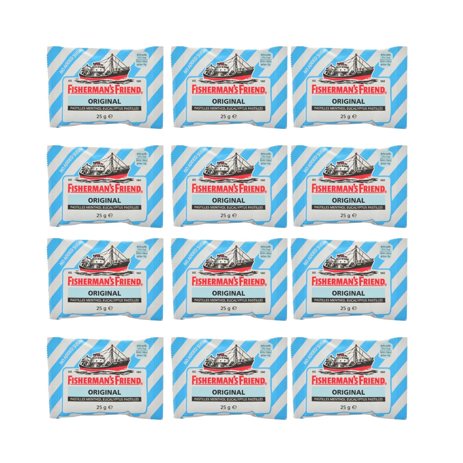 Fishermans Friend Extra Strong Sugar Free Lozenges 25gm - Pack of 12