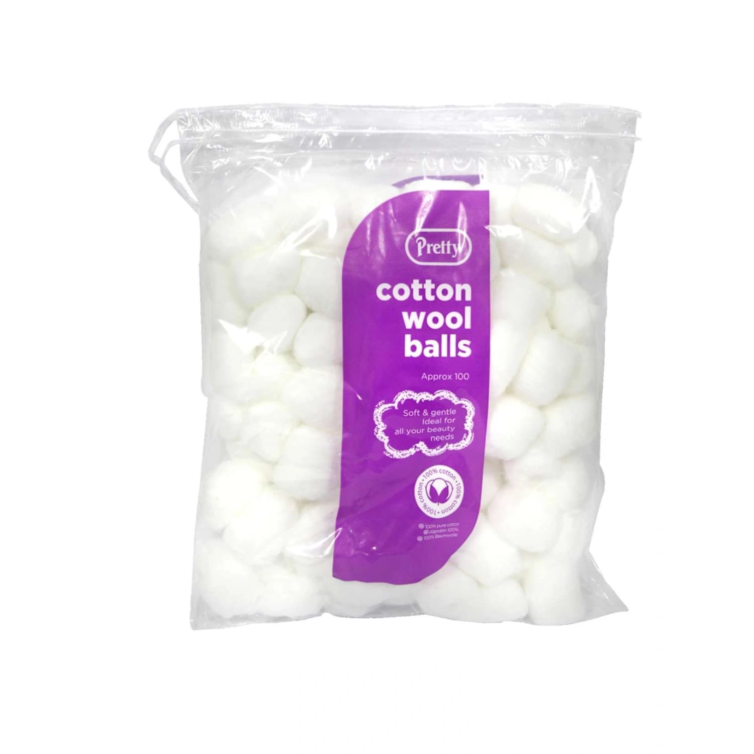 Pretty Cotton Wool Balls 100 Pack