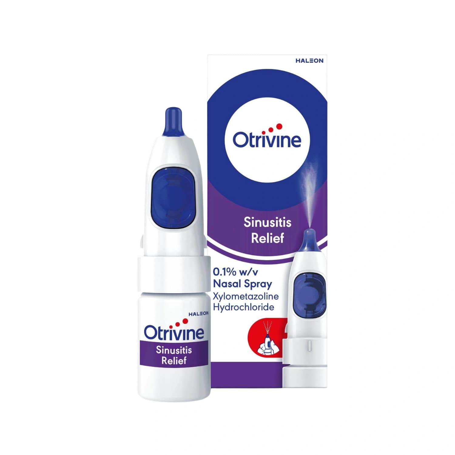 Otrivine Sinusitis Relief 0.1% w/v Nasal Spray 10ml