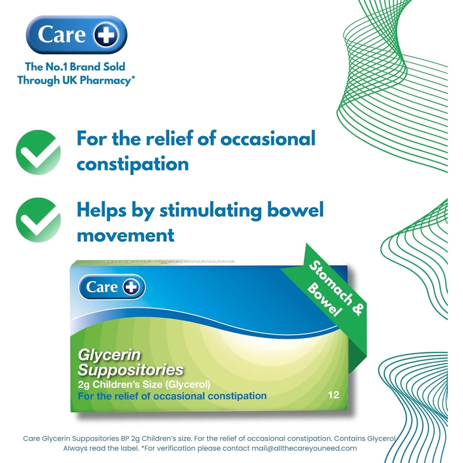 Care Glycerol Suppositories Children Constipation 12s