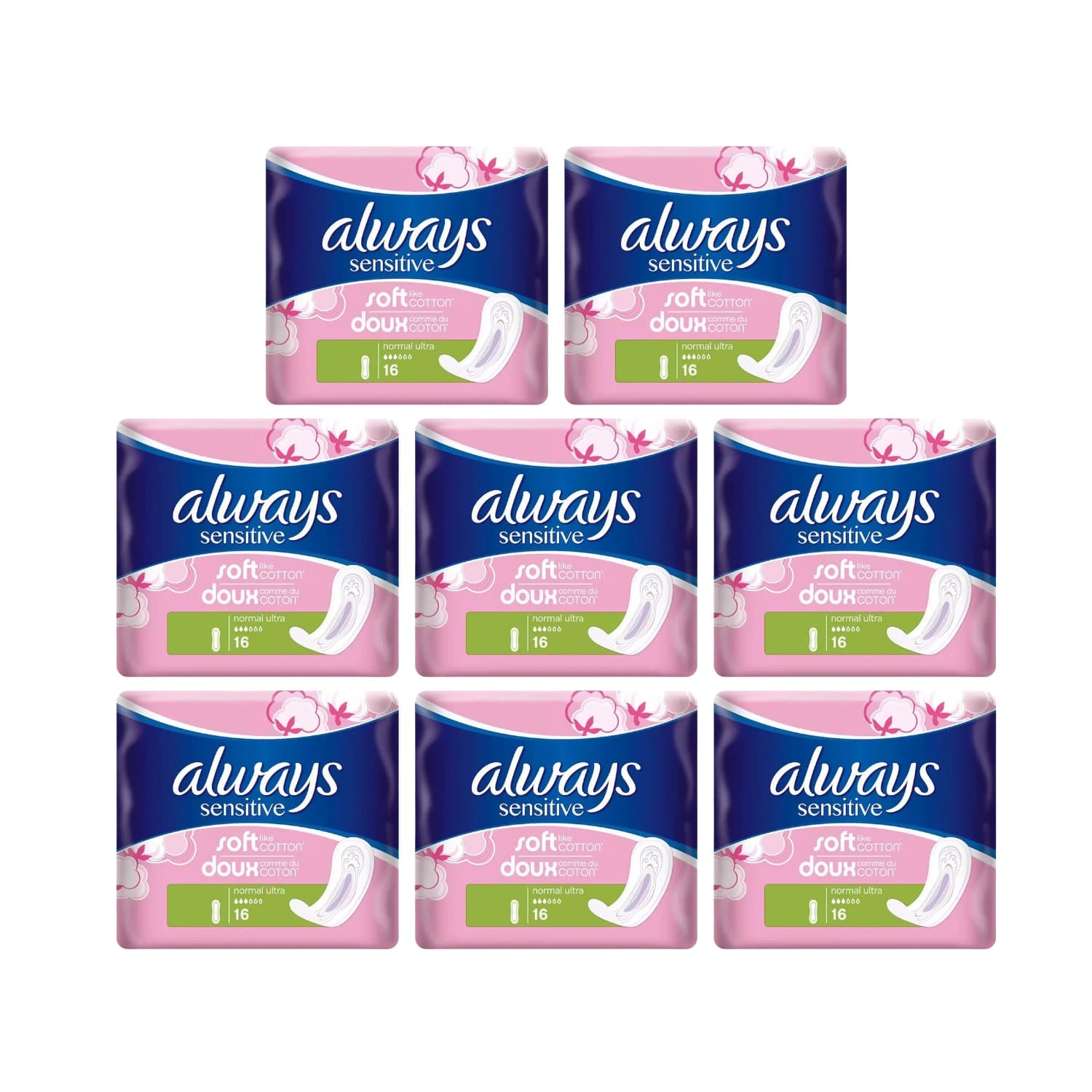 Always Sensitive Normal Ultra Soft Cotton 16 Pads