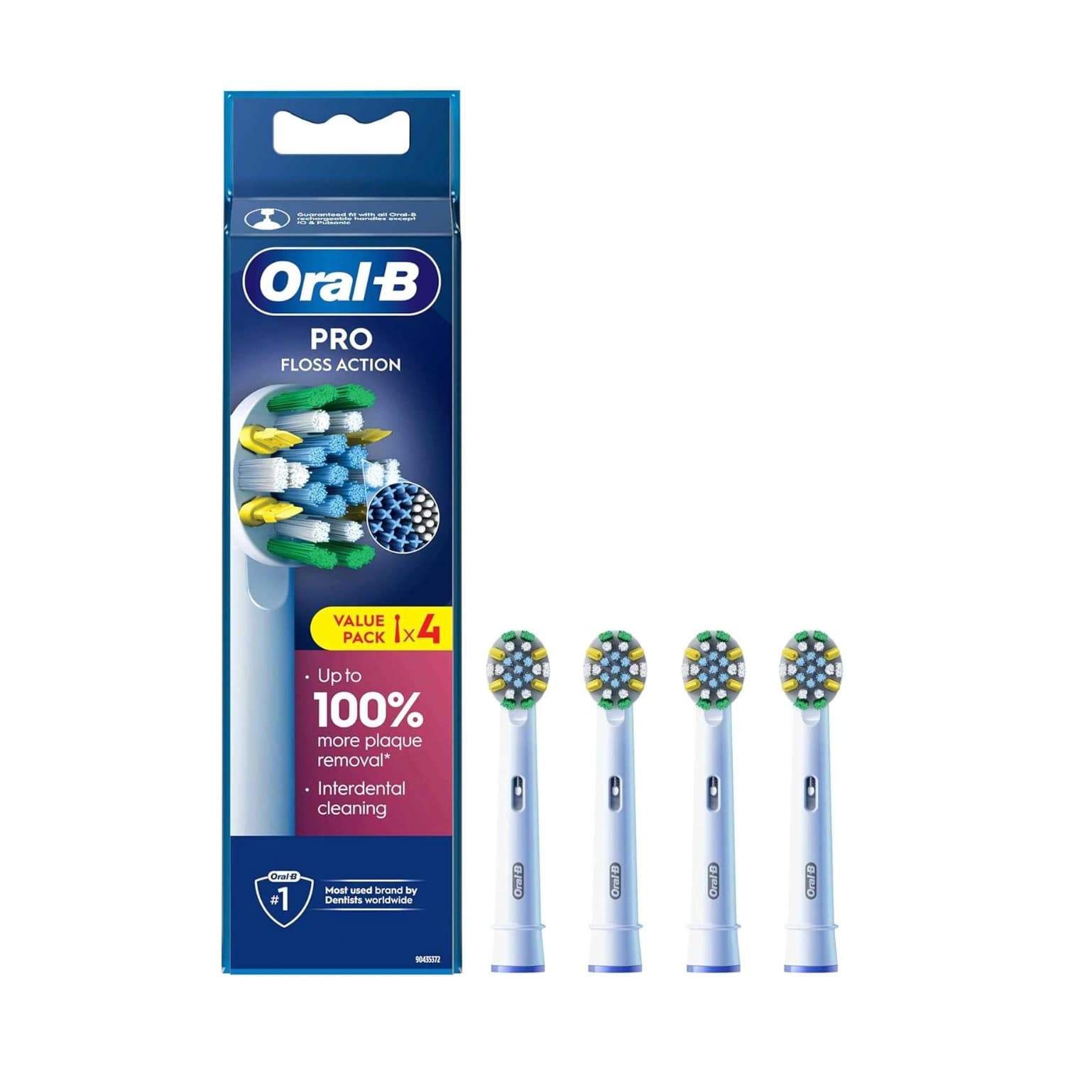 Oral B Floss Action Rechargeable Toothbrush Heads Pack 4