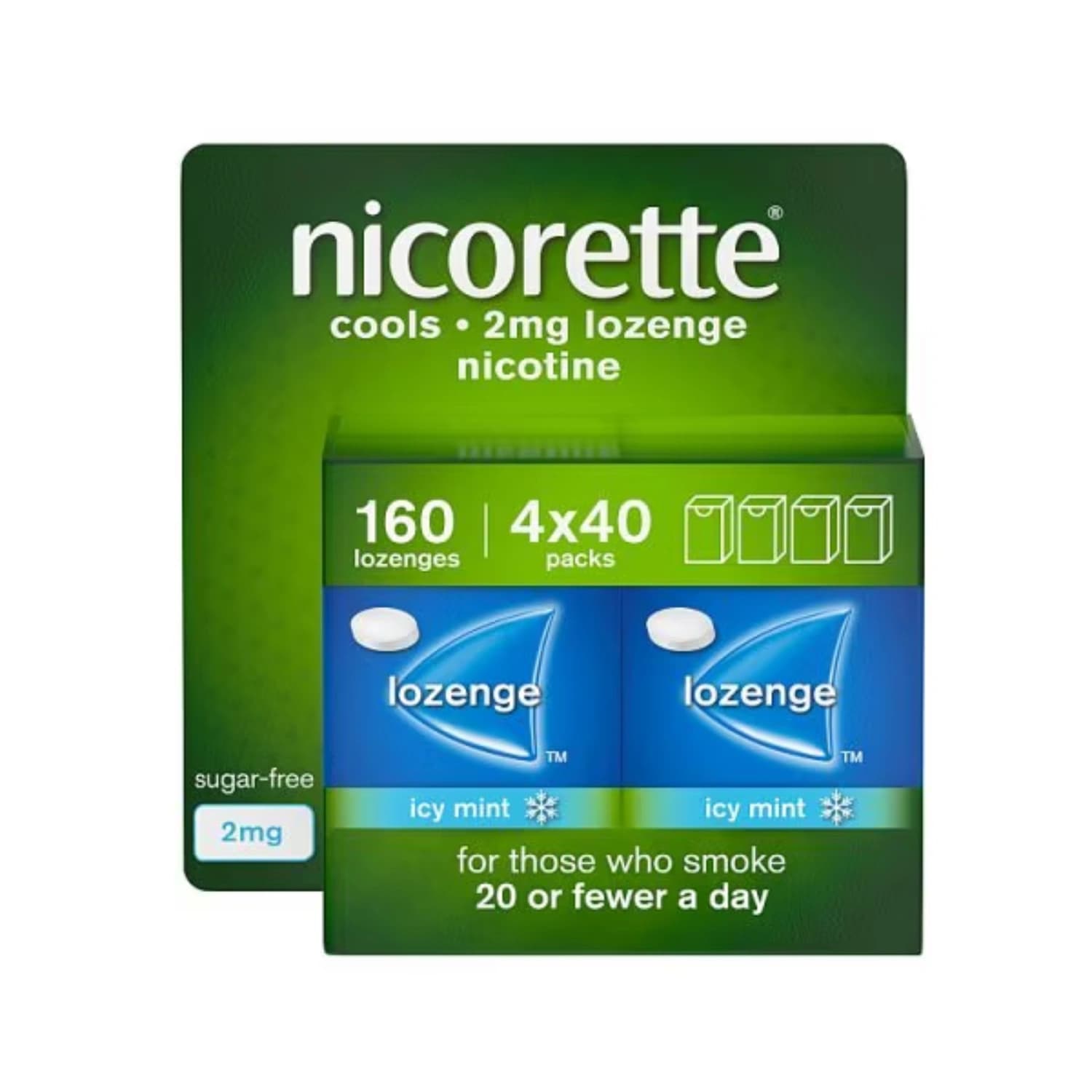 Nicorette Lozenge Mint 2Mg?160 Pieces (4 x 40 Packs)