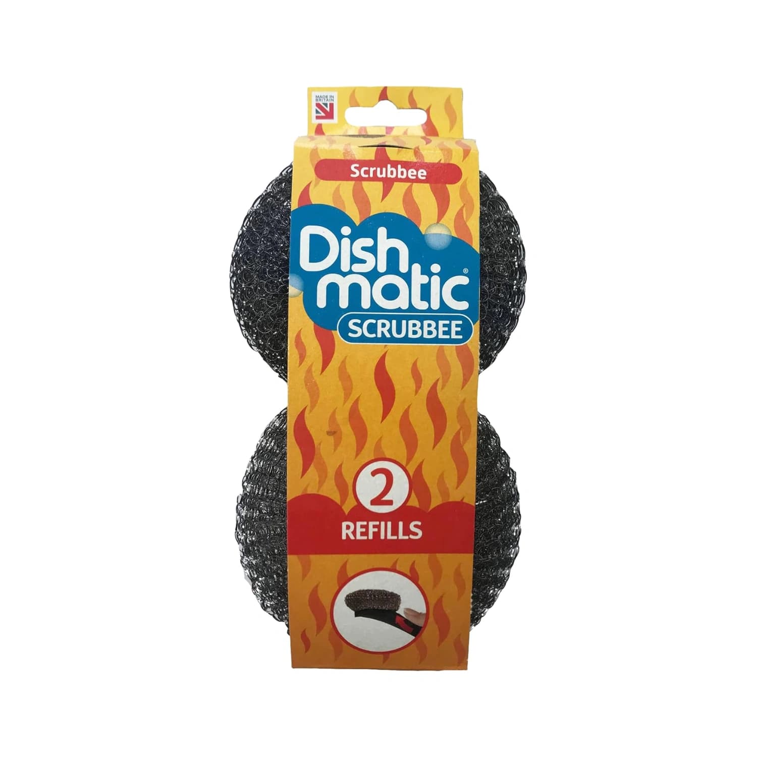 Dishmatic Scrubbee Head Refills for Cleaning - 2pk
