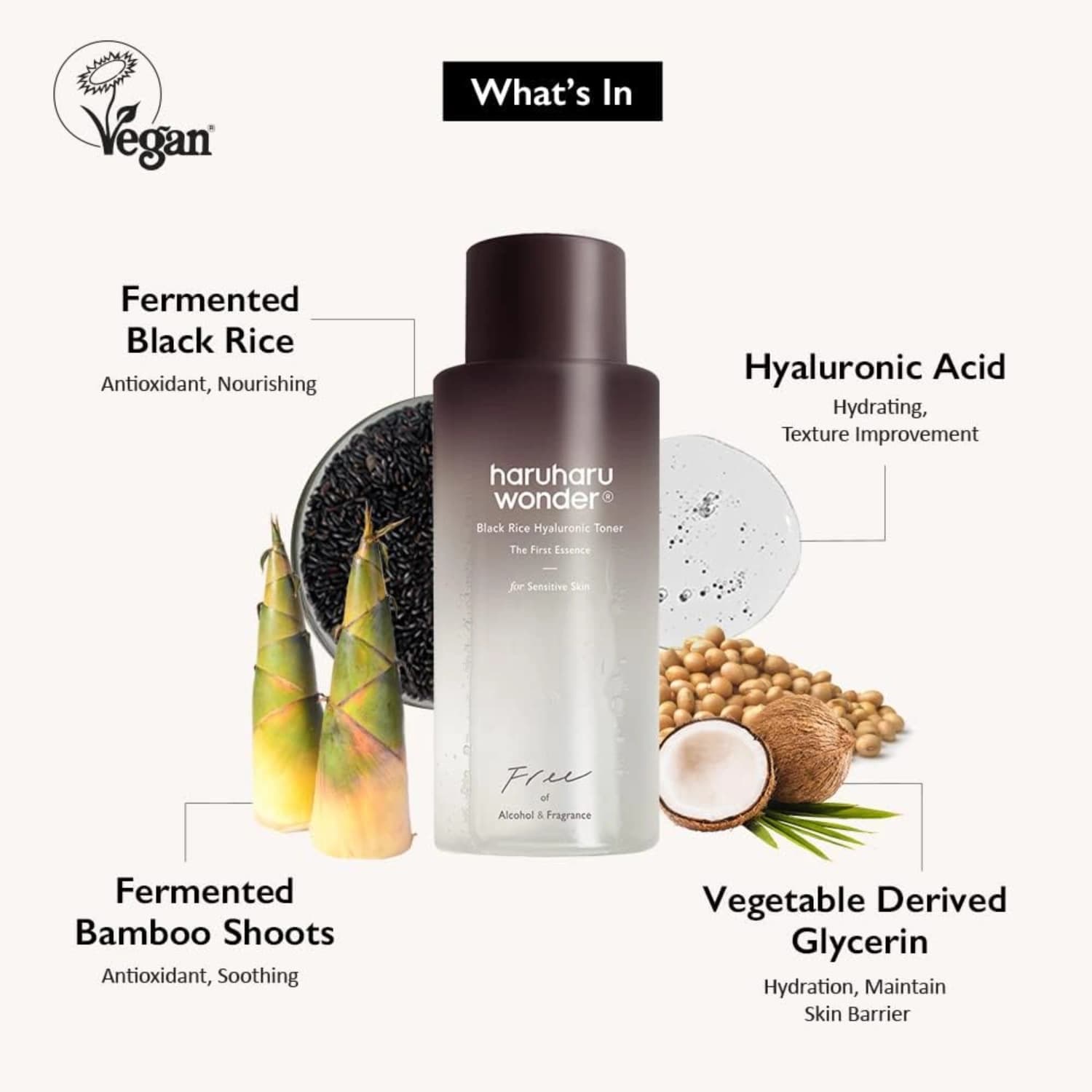 HaruHaru Wonder Black Rice Hyaluronic Toner For Sensitive Skin 150ml