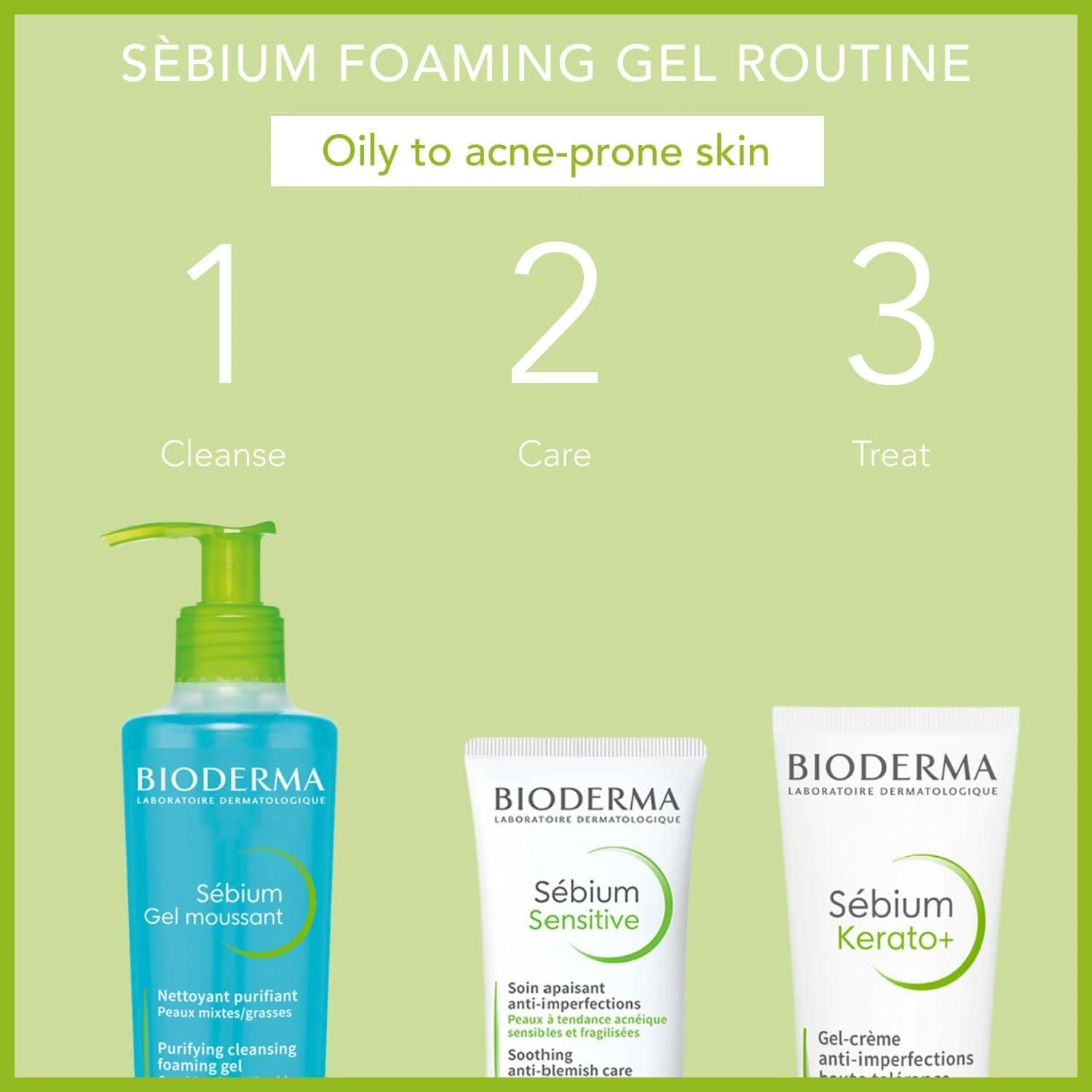 Bioderma Sebium Antibacterial Cleansing Gel 500ml