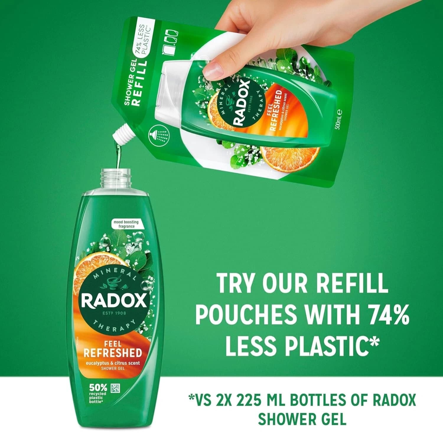 Radox Shower Gel Feel Refreshed 225ml