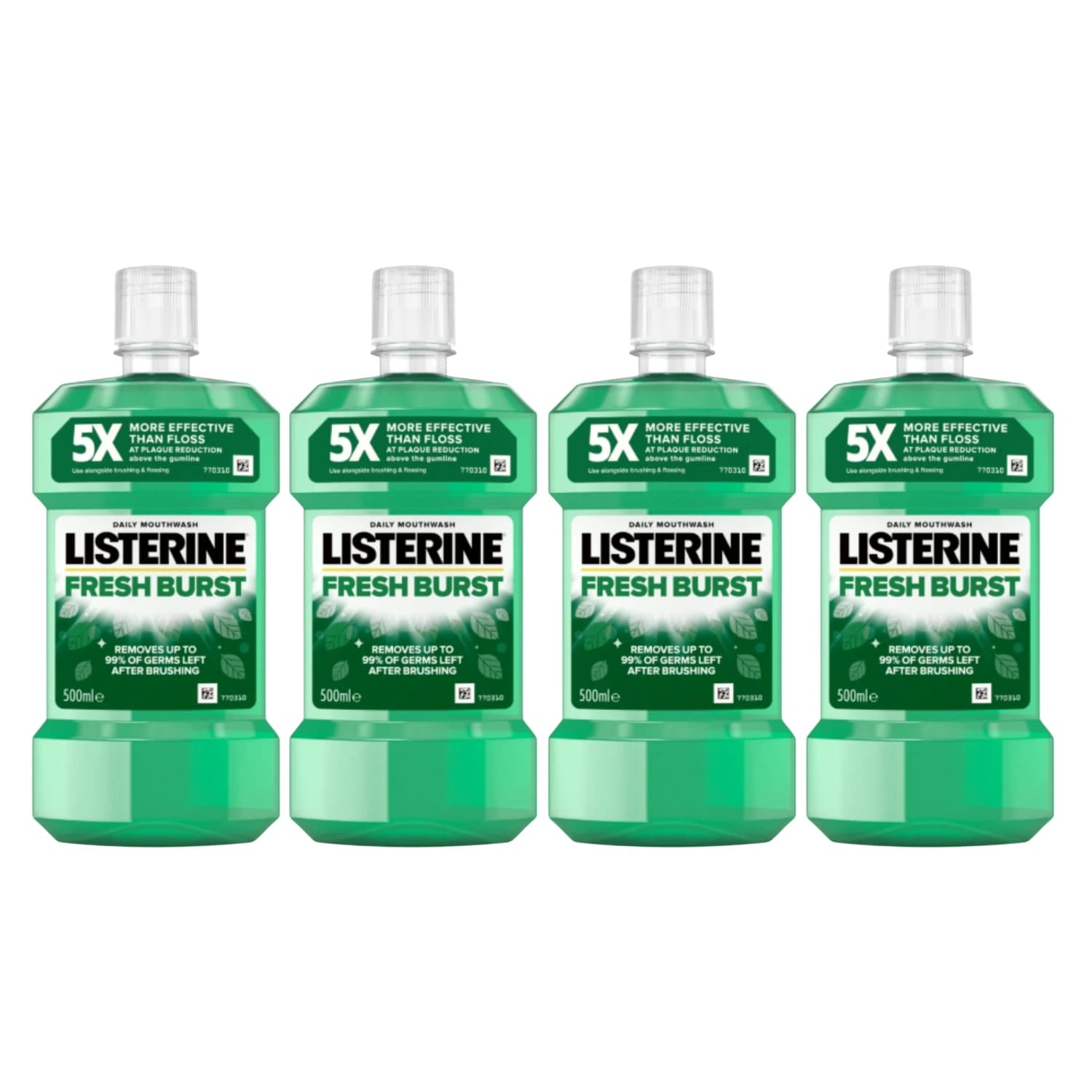 Listerine Mouthwash Fresh Burst 500ml - 4 Pack