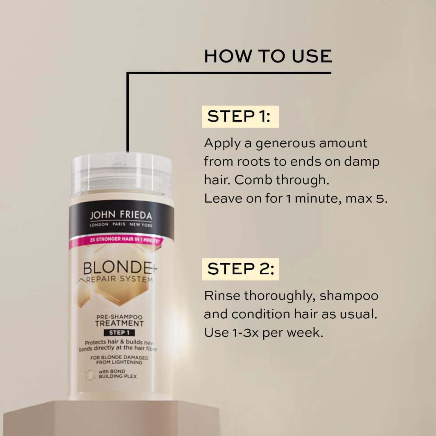 John Frieda Blonde+ Repair System Pre-Shampoo Treatment 100ml