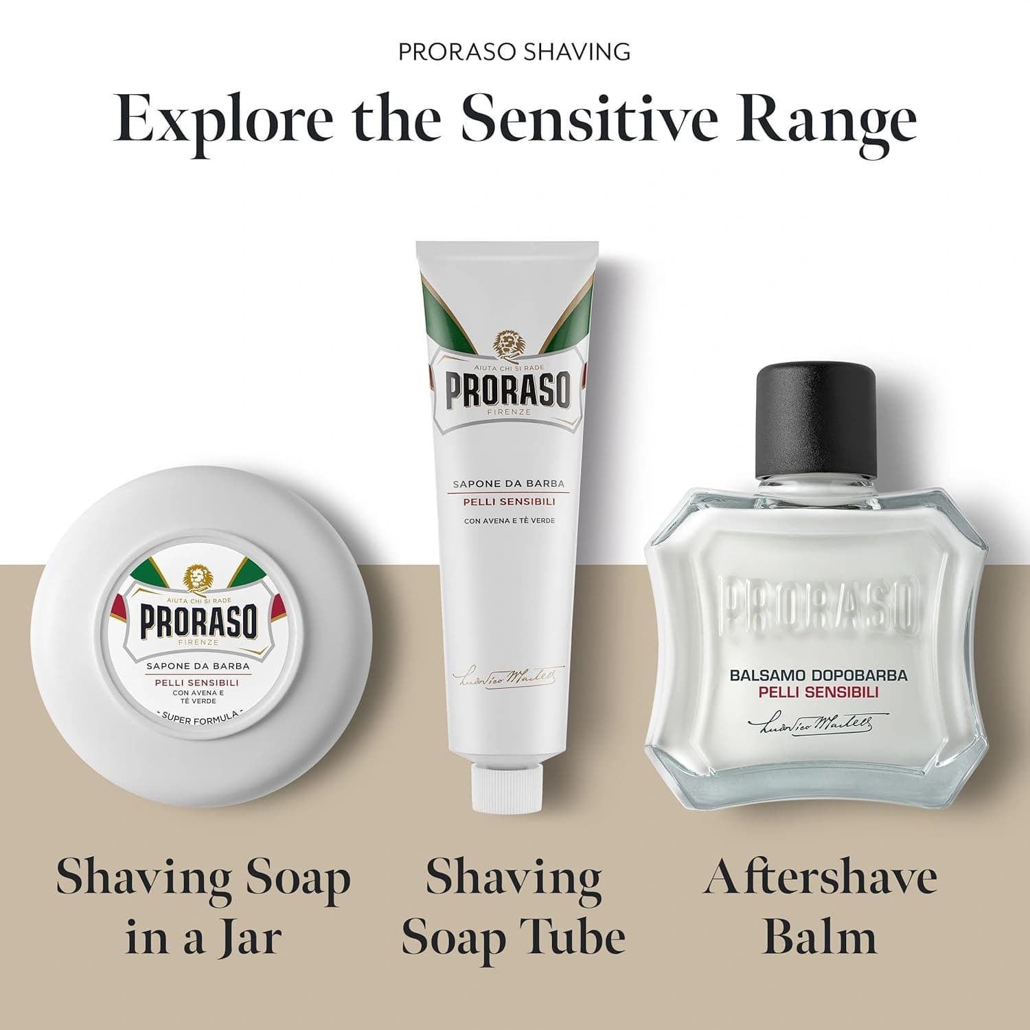 Proraso White Shaving Cream For Sensitive Skin 150ml