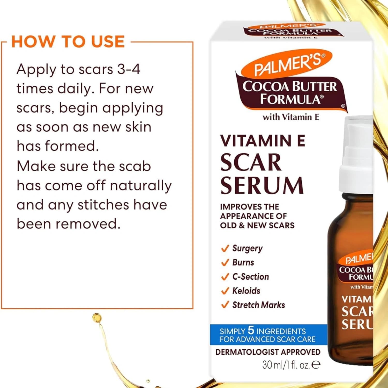 Palmers Cocoa Butter Scar Serum 1oz/30ml