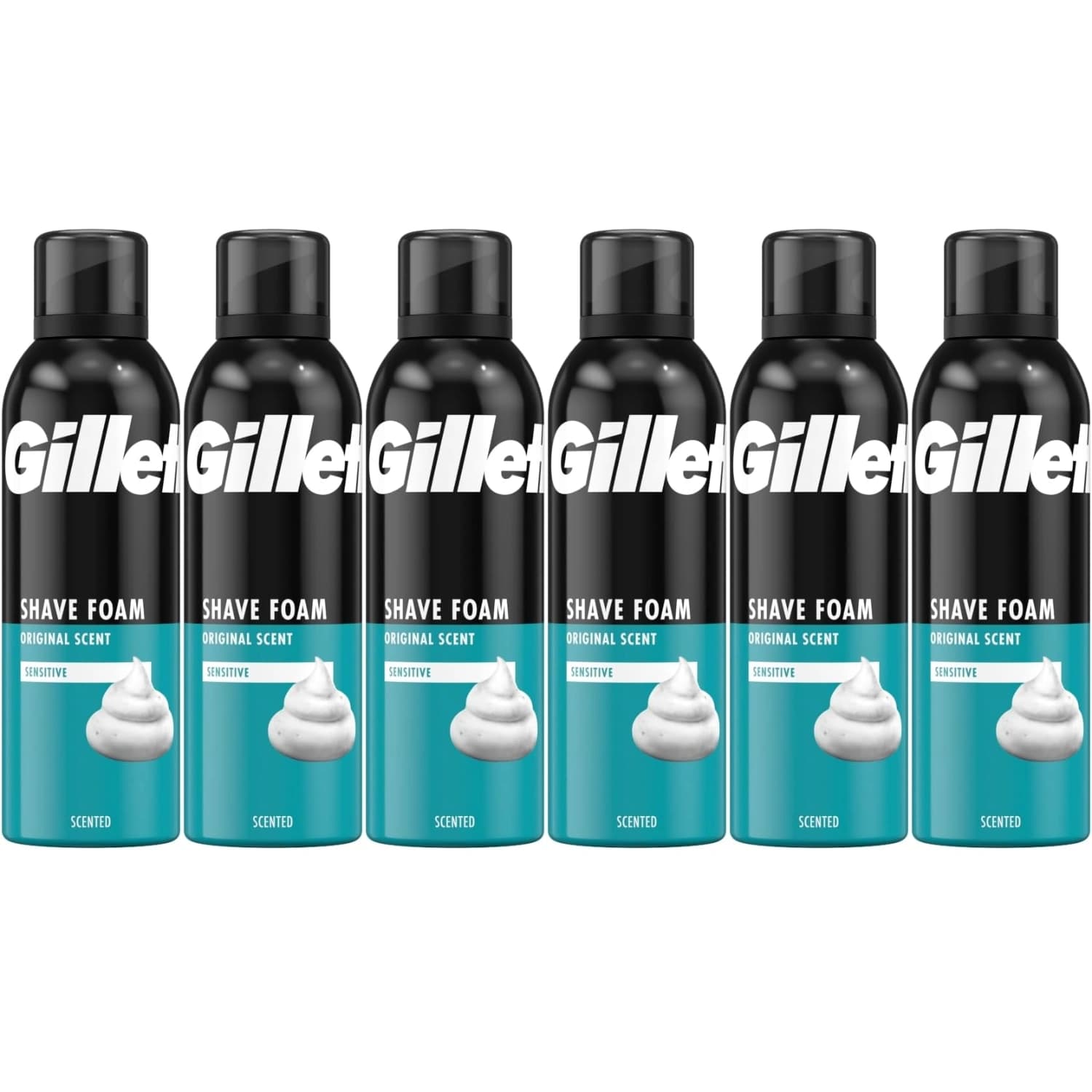 Gillette Shaving Foam Sensitive 250ml - Pack 6