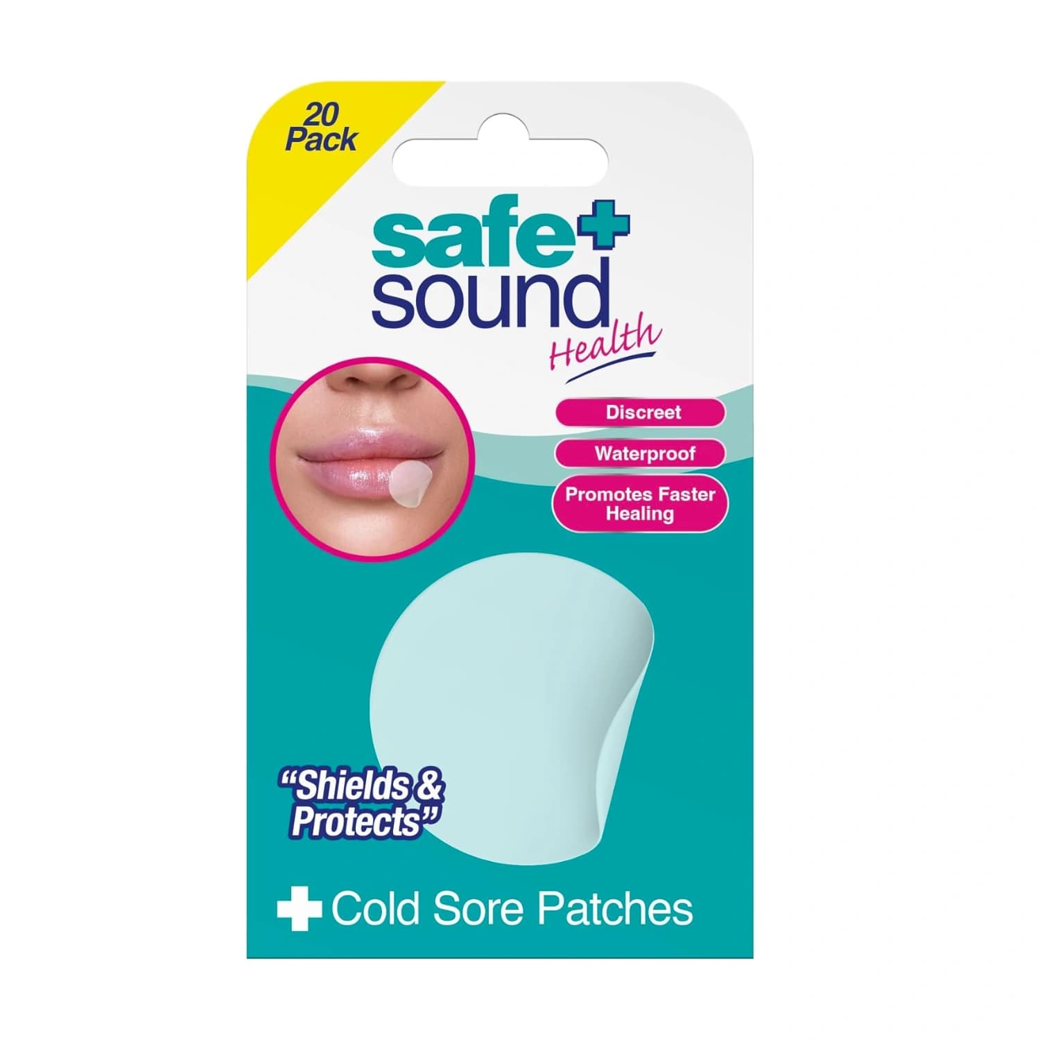 Safe and Sound Health Cold Sore Patches – 20 Pack