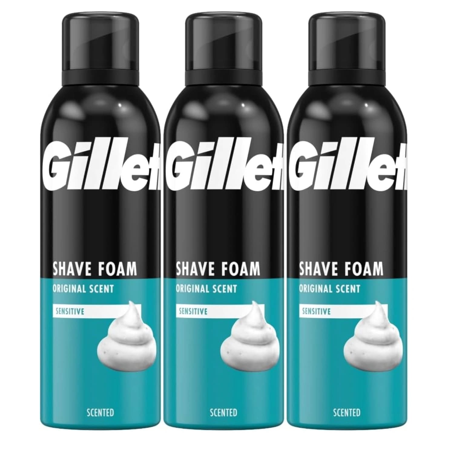 Gillette Shaving Foam Sensitive 250ml - Pack 3