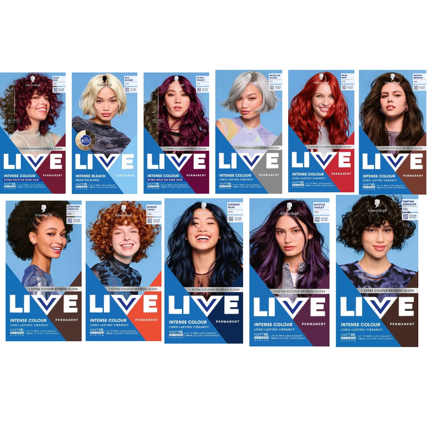 Schwarzkopf LIVE Intense Colour Long-Lasting Permanent Hair Dye