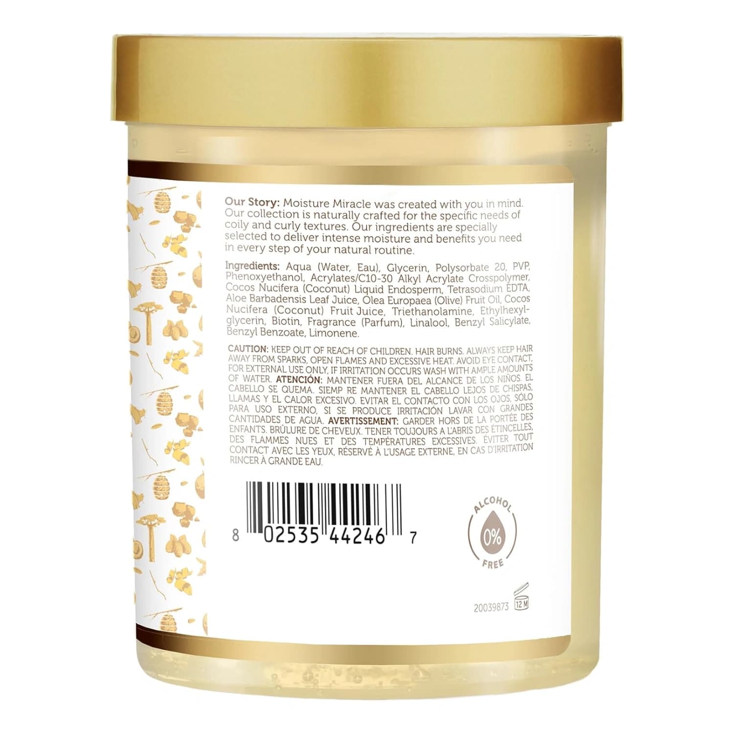 African Pride Moist Miracle Aloe & Coconut Curl Defining Gel 510g