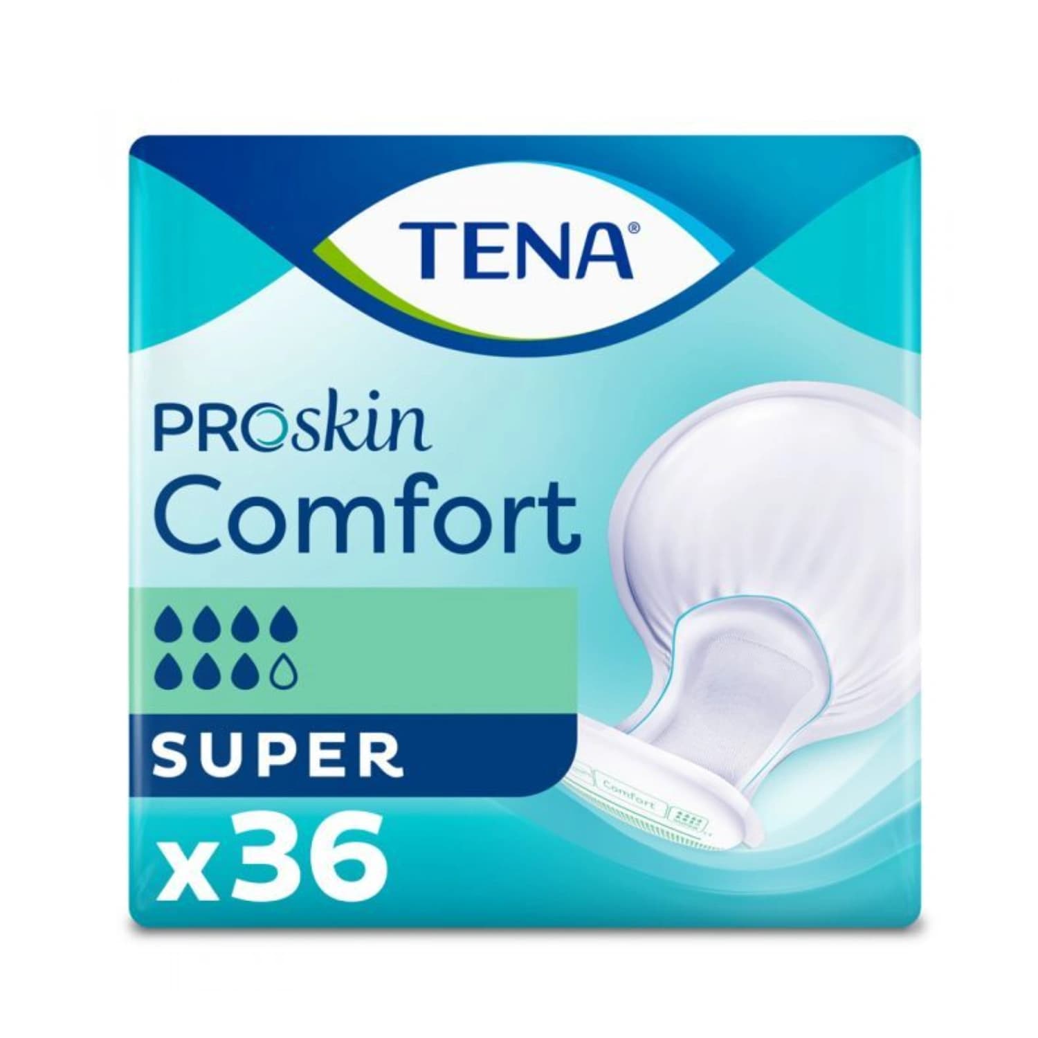Tena Proskin Comfort Super Incontinence Pad - 36 Pieces