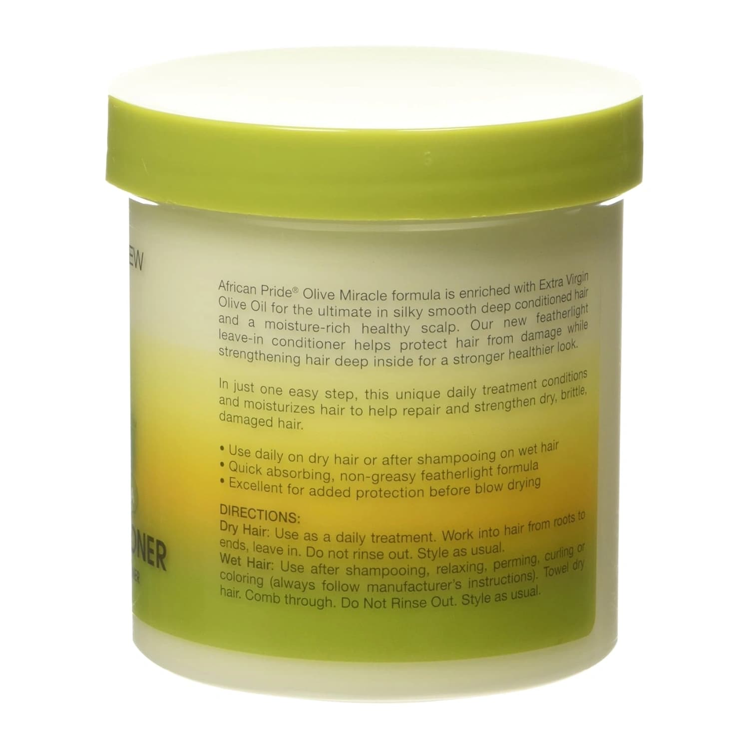 African Pride Olive Miracle Leave-in Conditioner 15 Ounce 425gm