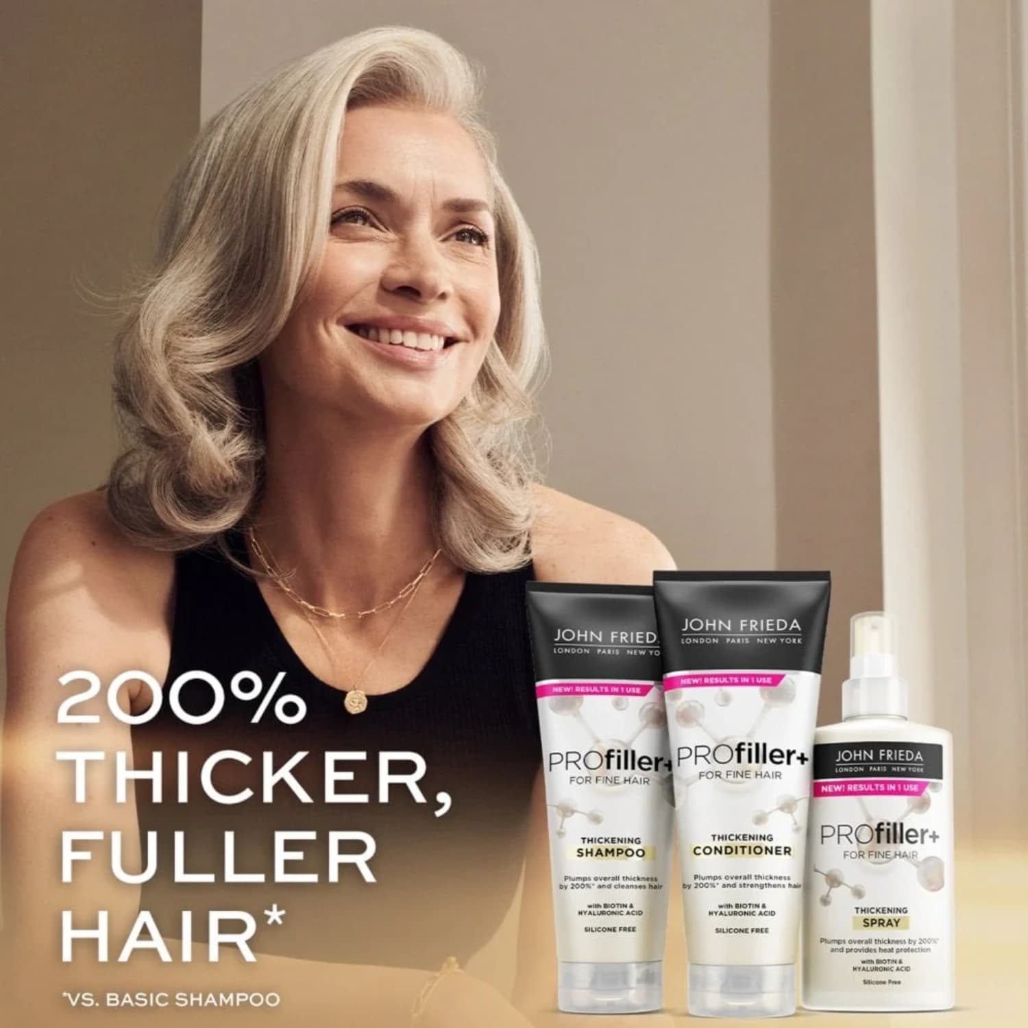 John Frieda PROfiller+ Thickening Spray With Heat Protection 150ml