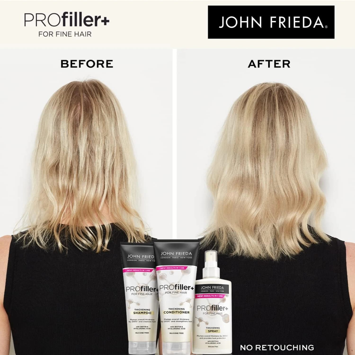 John Frieda PROfiller+ Thickening Spray With Heat Protection 150ml