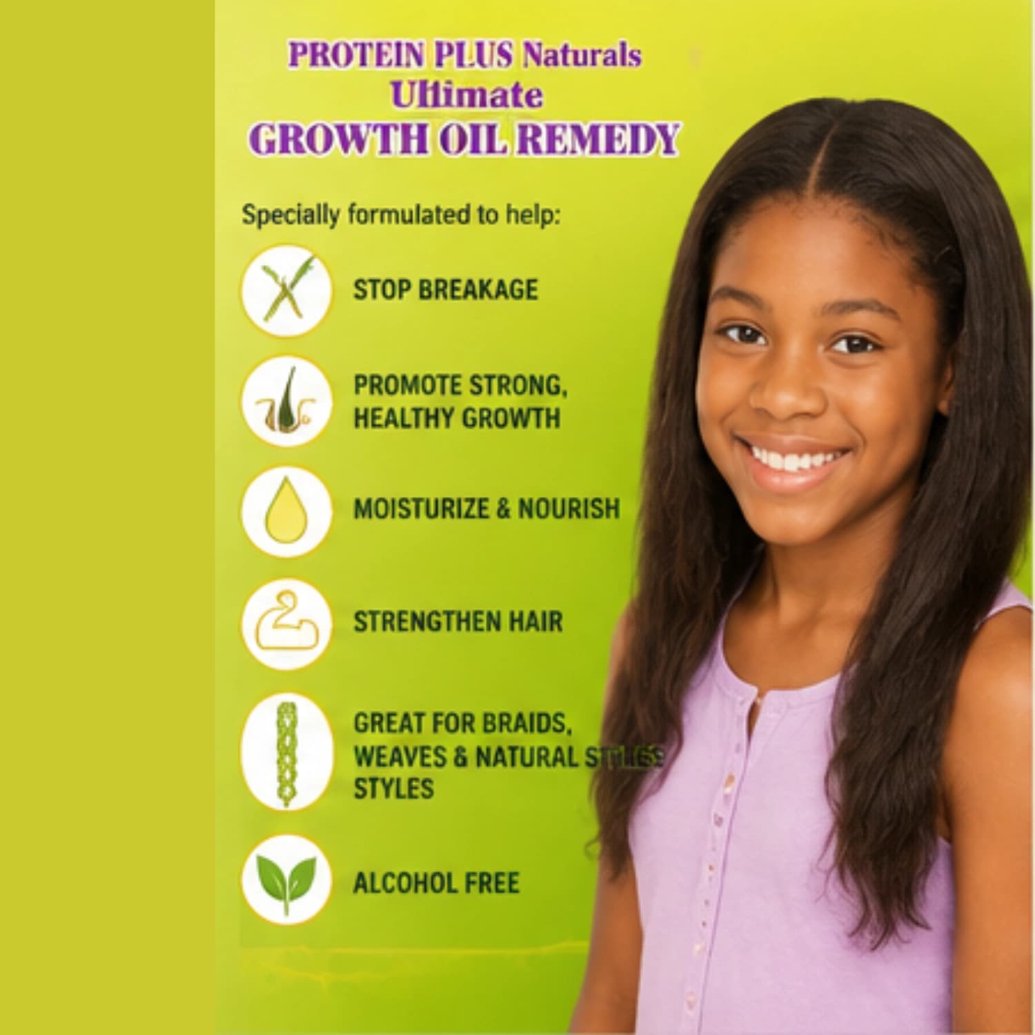 Africa's Best Kids Protein Plus Natural Growth Remedy Oil 237ml