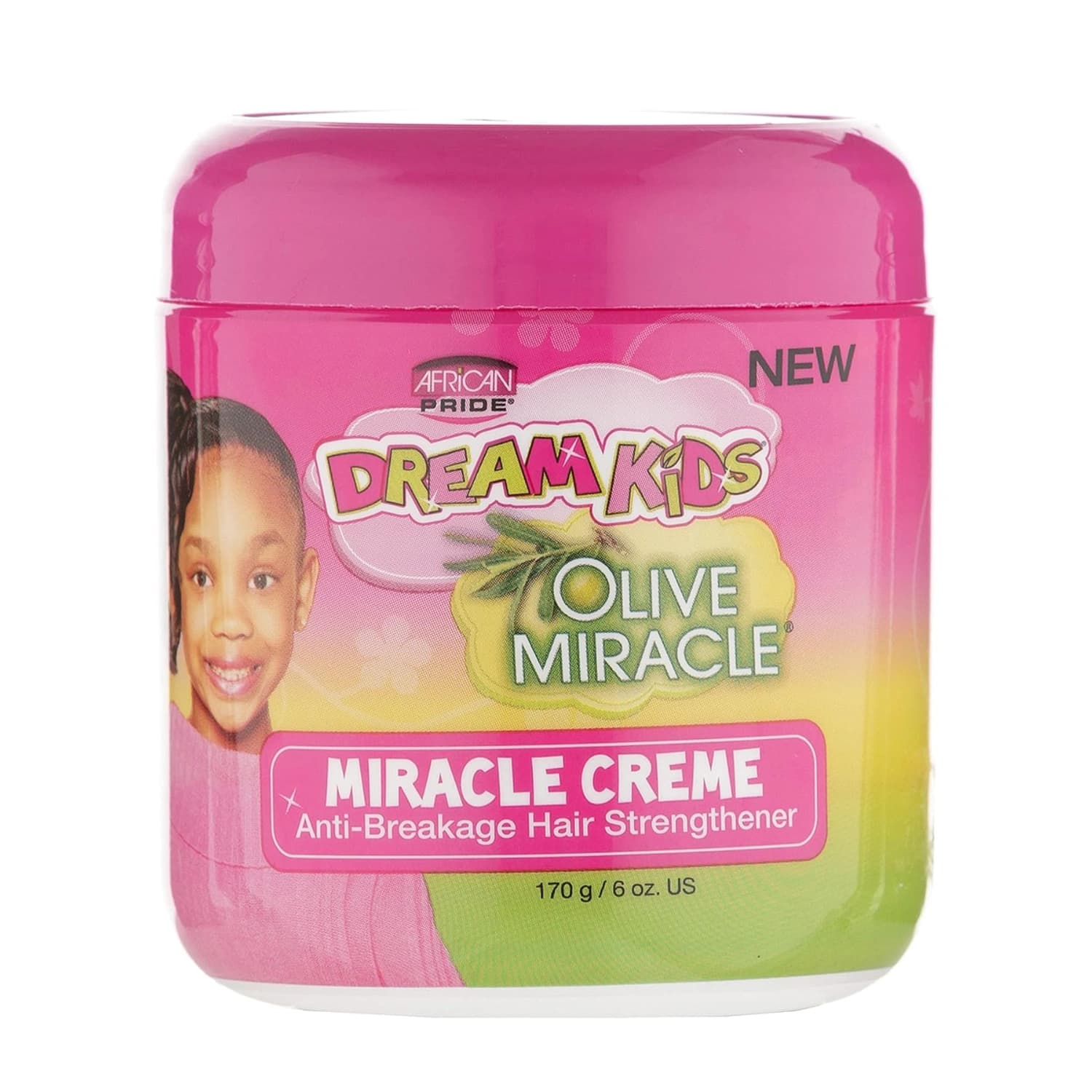 African Pride Dream Kids Olive Miracle Anti-Breakage Hair Strengthener Miracle Crème 170g