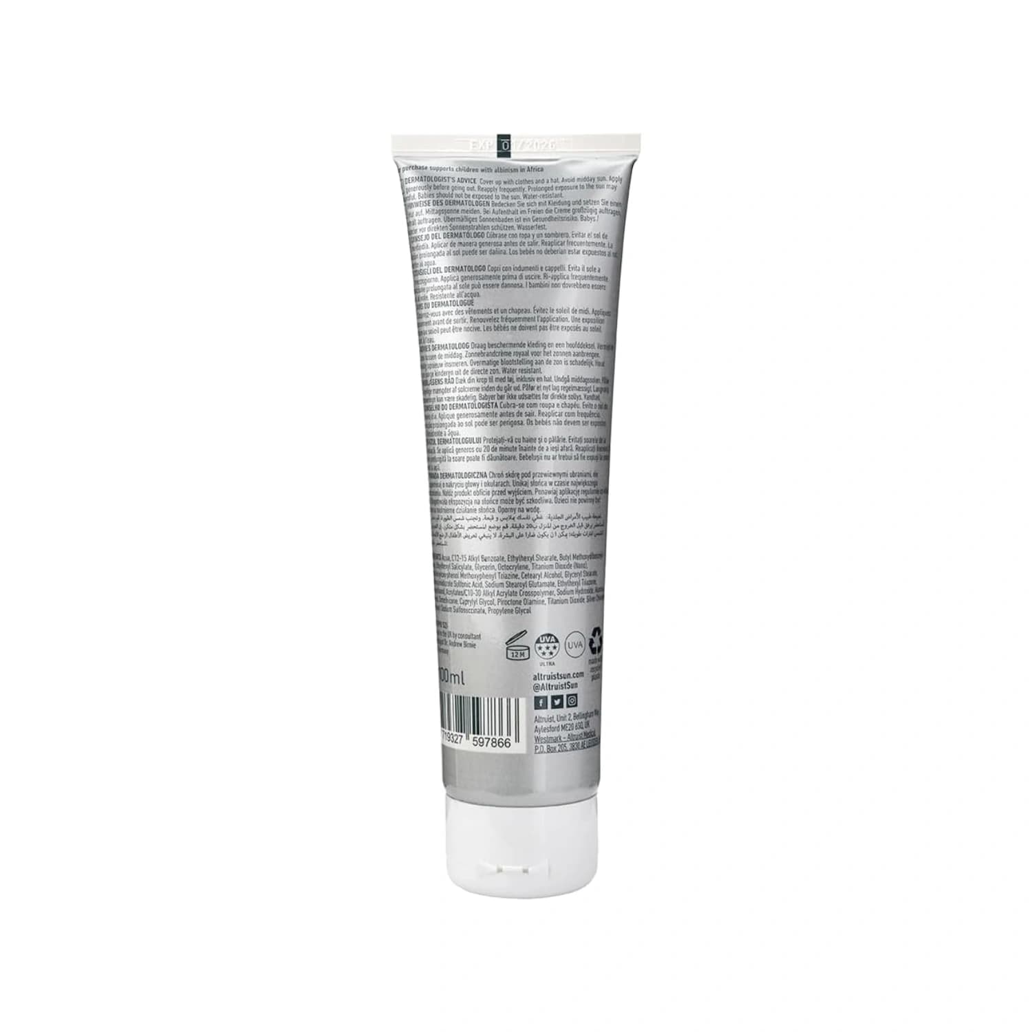 Altruist Sunscreen Spf50 100ml