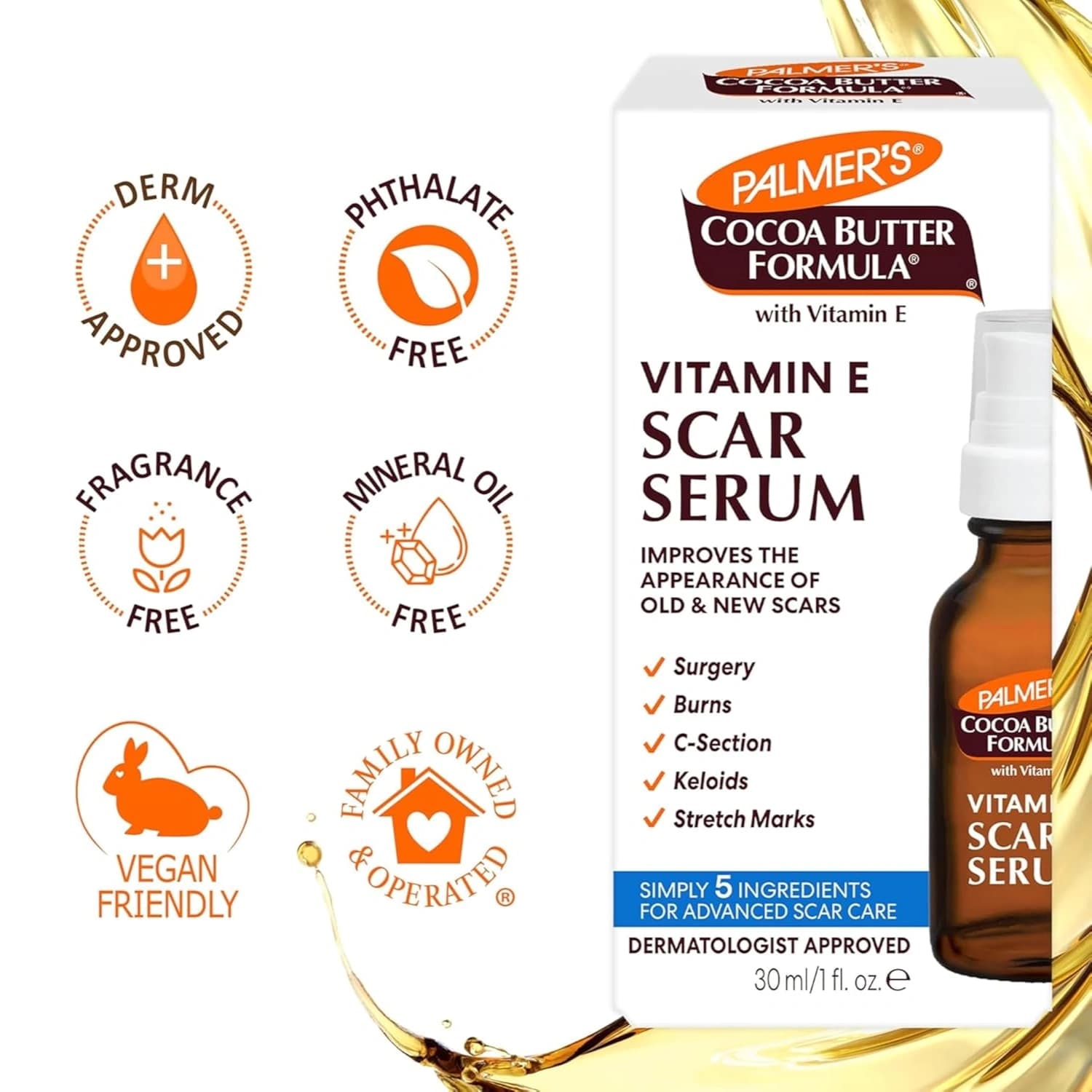 Palmers Cocoa Butter Scar Serum 1oz/30ml