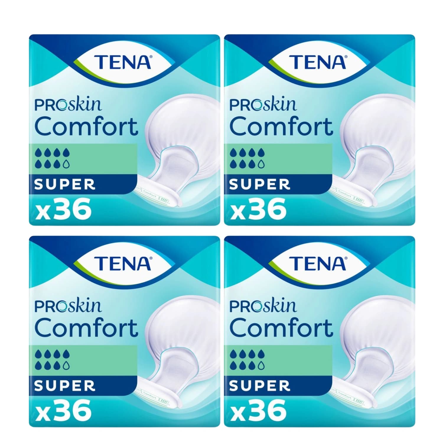 Tena Proskin Comfort Super Incontinence Pad - 36 Pieces