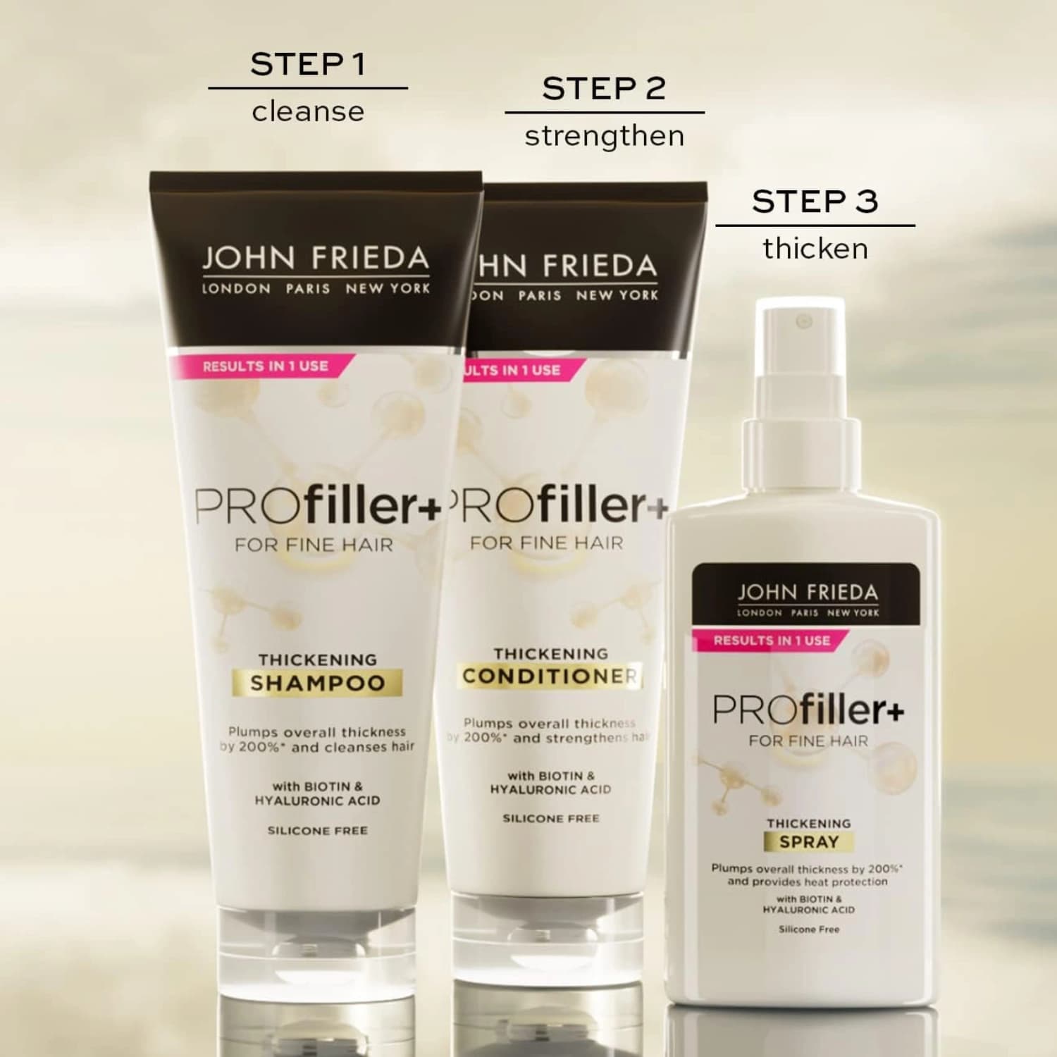 John Frieda PROfiller+ Thickening Spray With Heat Protection 150ml