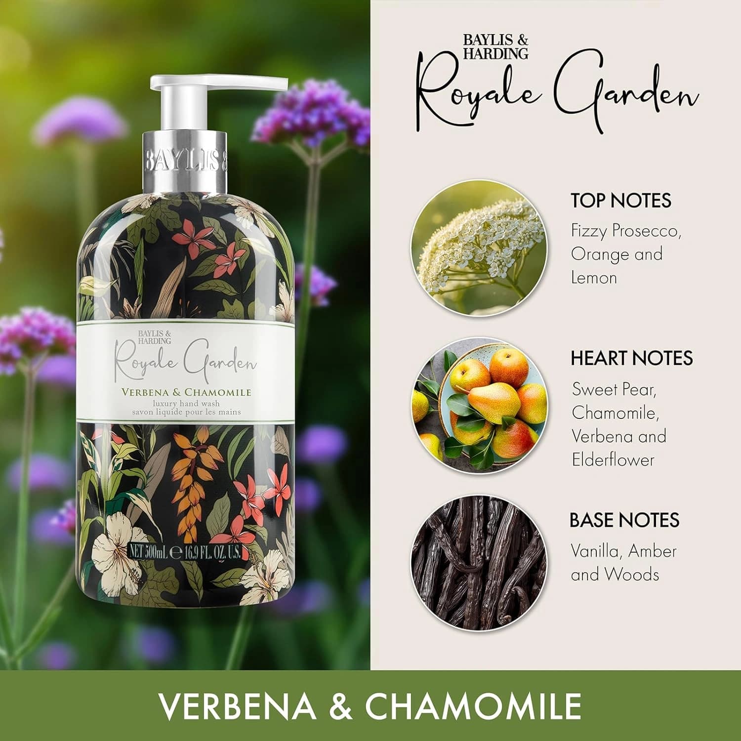 Baylis & Harding Royale Garden Verbena & Chamomile Hand Wash 500ml