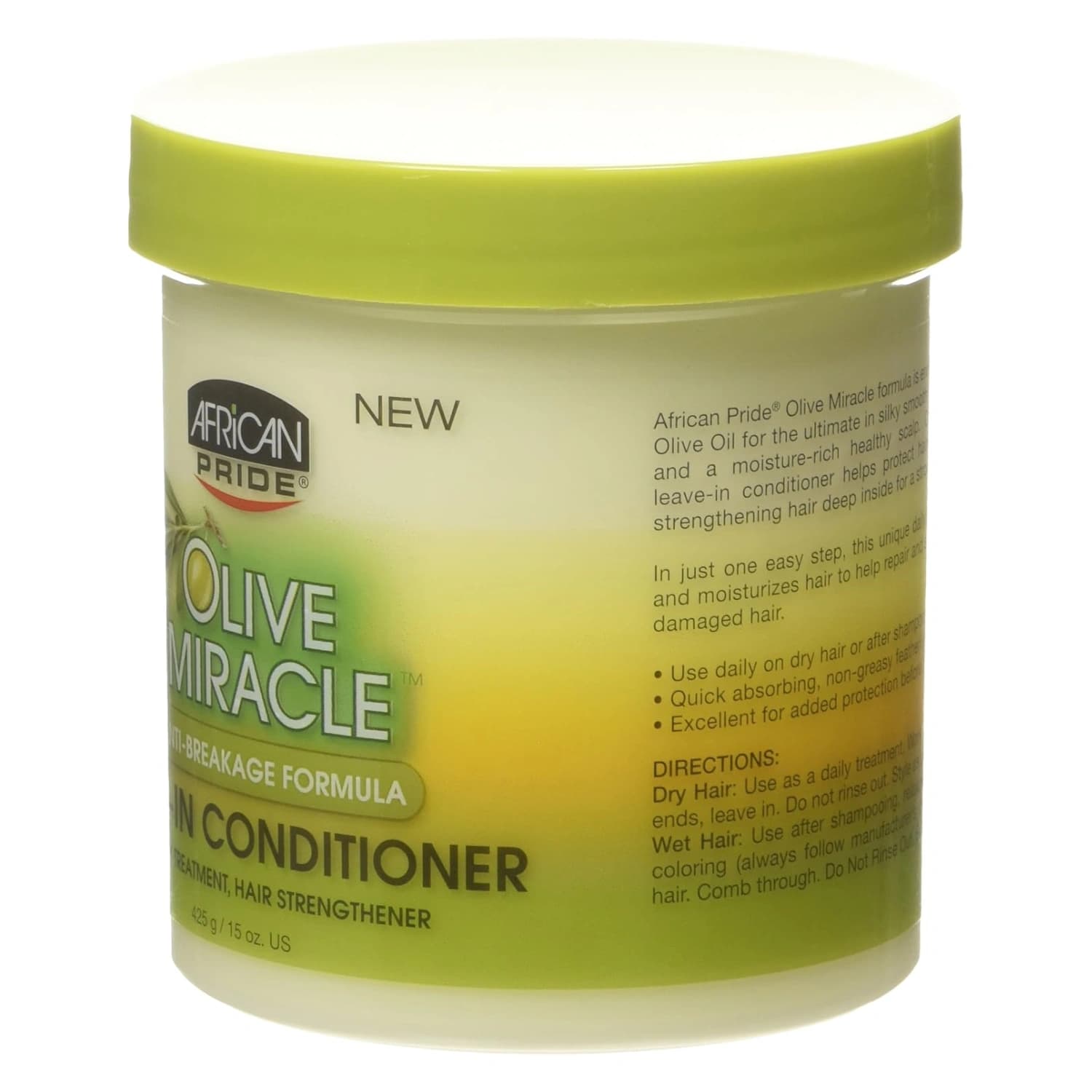 African Pride Olive Miracle Leave-in Conditioner 15 Ounce 425gm
