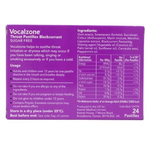 Vocalzone 3 Flavour Bundle Sore Throat Relief Pastilles Multi-Pack (3 x 24)