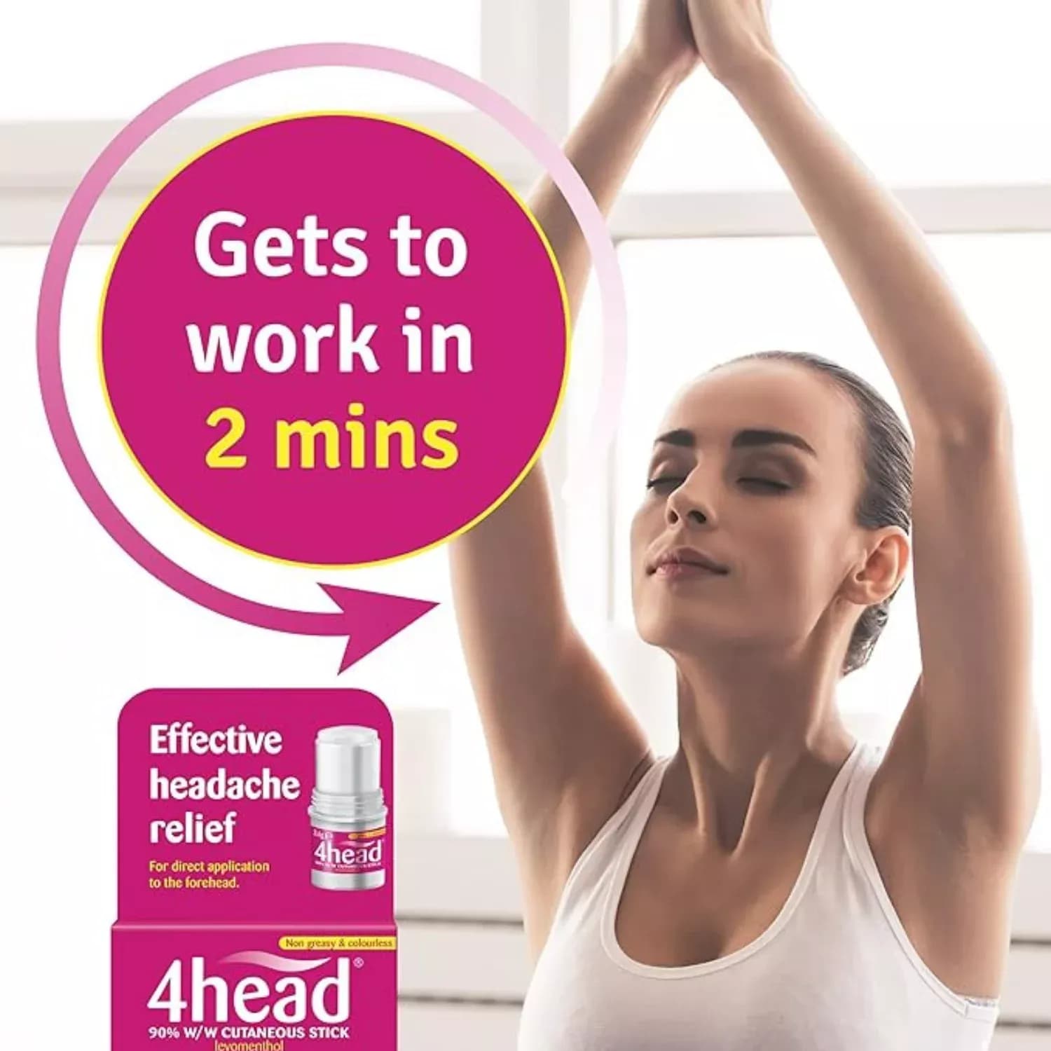 4Head Headache & Migraine Relief Stick 3.6g
