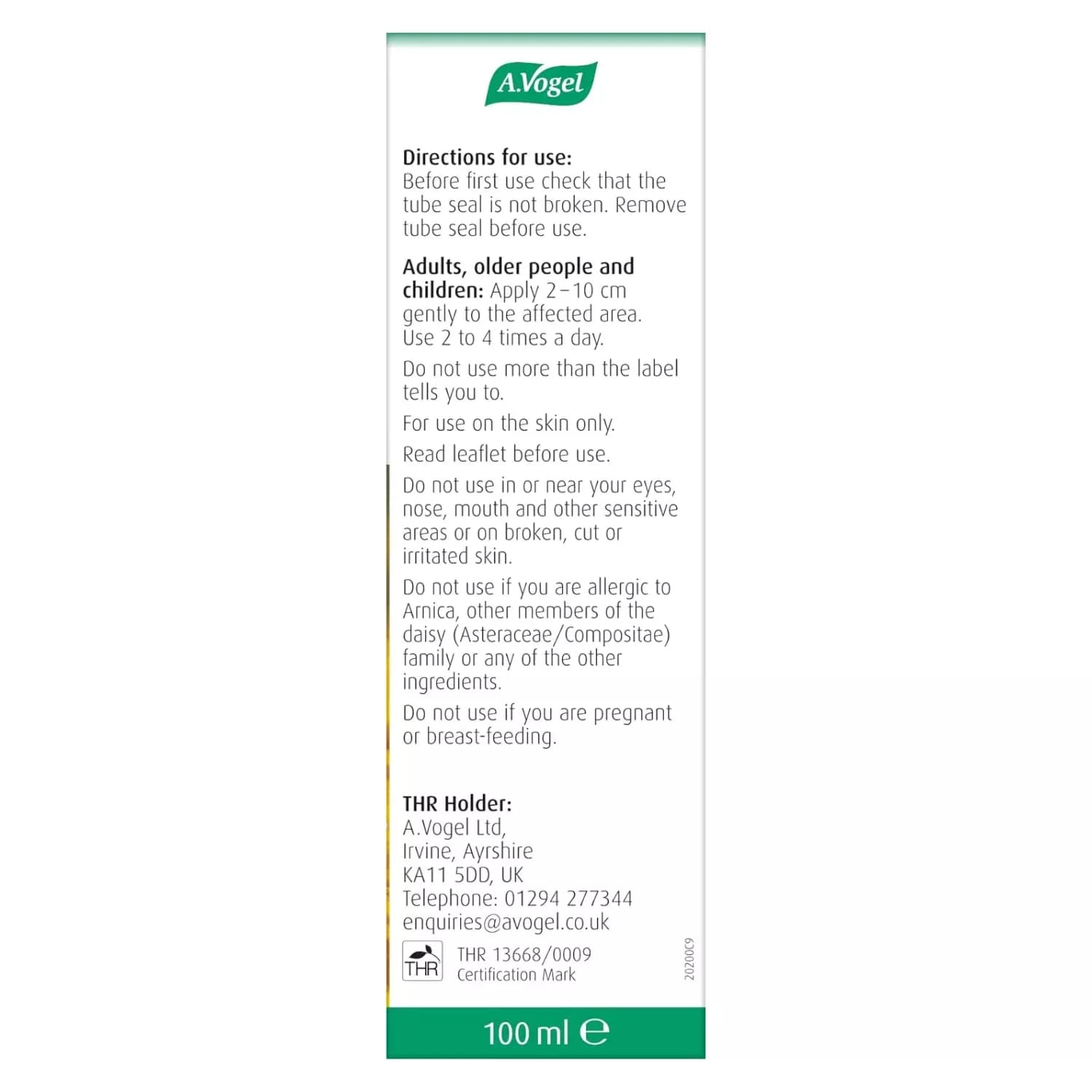 A.Vogel Atrogel Arnica Gel 100ml