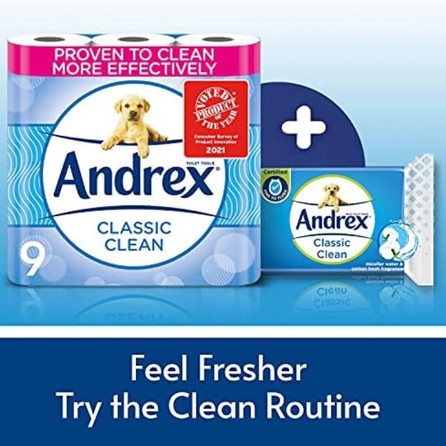 Andrex Classic Clean Toilet Roll 9 Pack